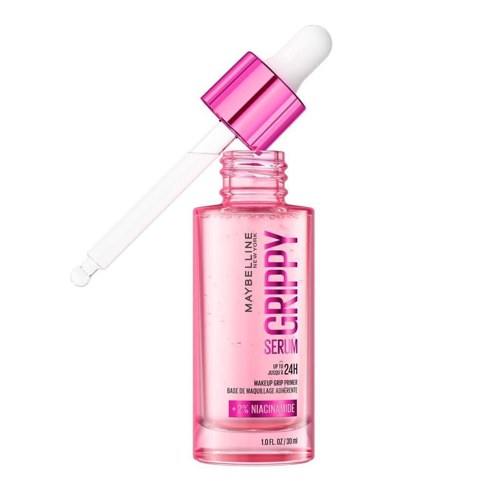 MAYBELLINE NEW YORK - Grippy Serum - Base De Teint Perfectrice - Fixe Le Maquillage Pendant 24H - Texture Ultra-Fondante - Enrichie En Niacinamide & Aloe Vera - Technologie Serum-To-Grip - 30 ml