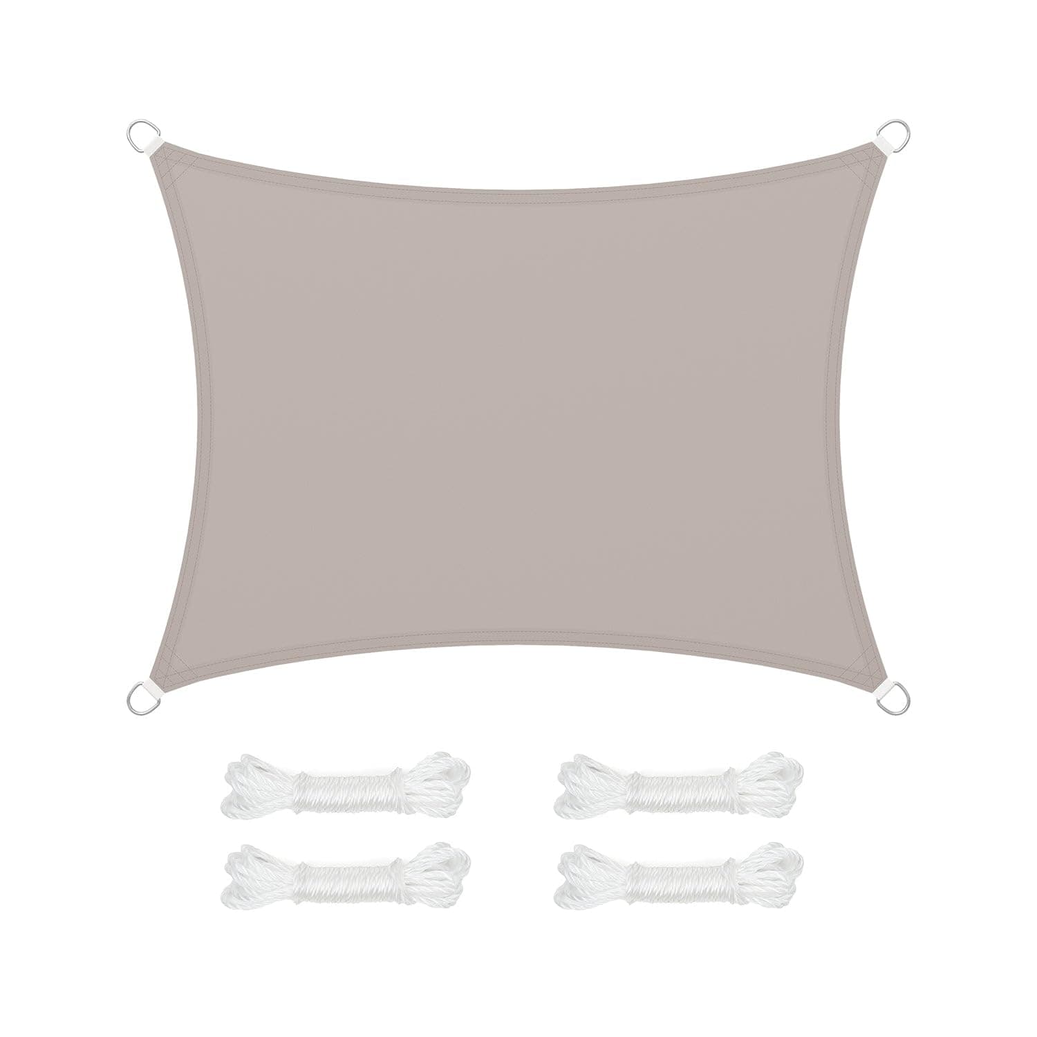 SONGMICS Sonnensegel 3 x 4 m, wasserdicht, 665 mm Wassersäule, Sonnenschutz aus reißfestem Polyester, 93% UV-Schutz, Terrasse, Garten, Balkon, rechteckig, 2 Seile