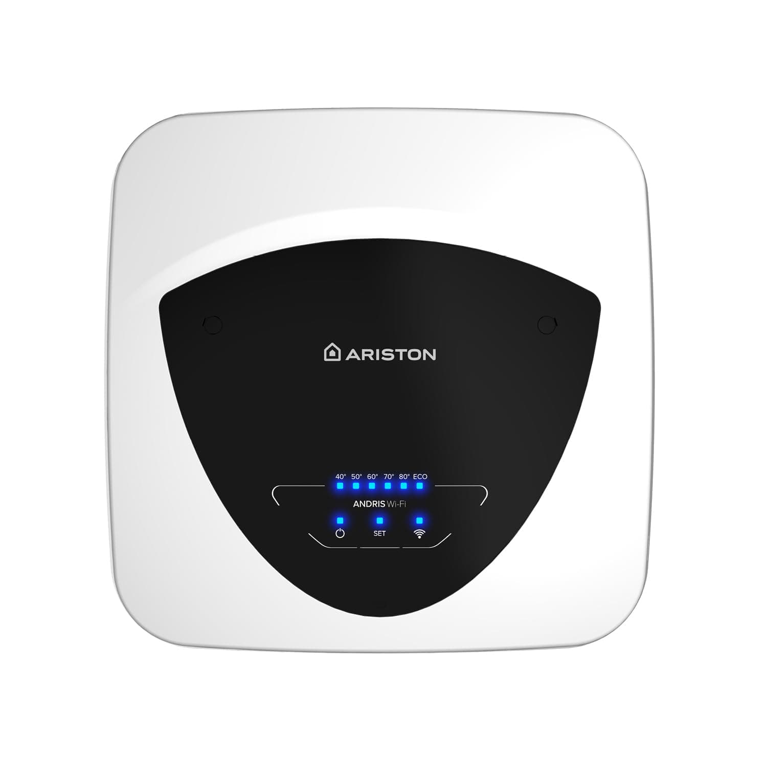 Ariston Andris Elite Wifi - Scaldabagno Elettrico 30 Litri U/5 EU Sopralavello 44,6x40x44,6 - Boiler Elettrico con ABS Risparmio Energetico e Sicurezza 1200W, Classe Energetica A Compatibile con Alexa