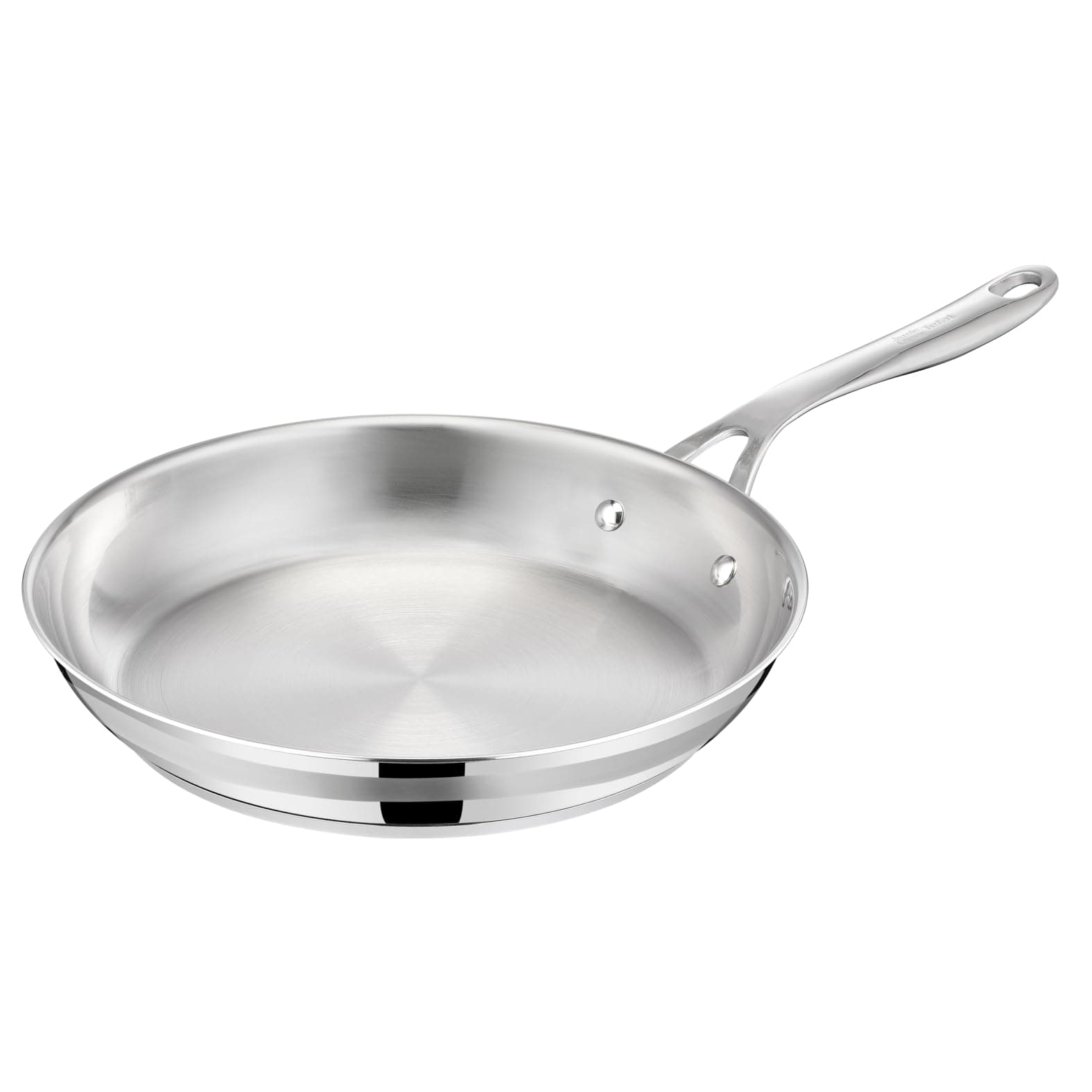 Jamie Oliver by Tefal Cook Smart Bratpfanne 24cm, unbeschichteter Edelstahl, induktionsgeeignet, Thermo-Fusion Boden, recycelbar, genieteter Griff, Edelstahl, E3110455