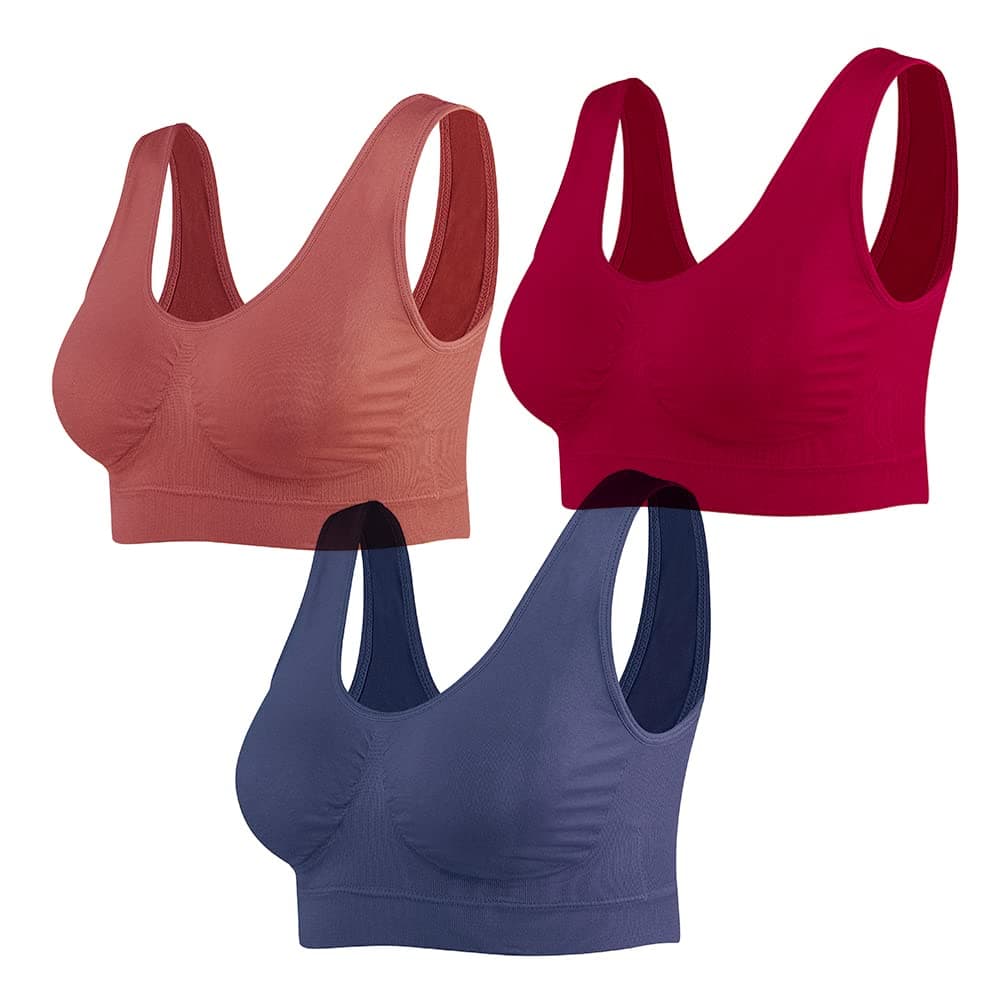 Lemef Soutiens-Gorge de sans Couture Sport Yoga sans Armature avec Coussinets Amovibles pour Femmes