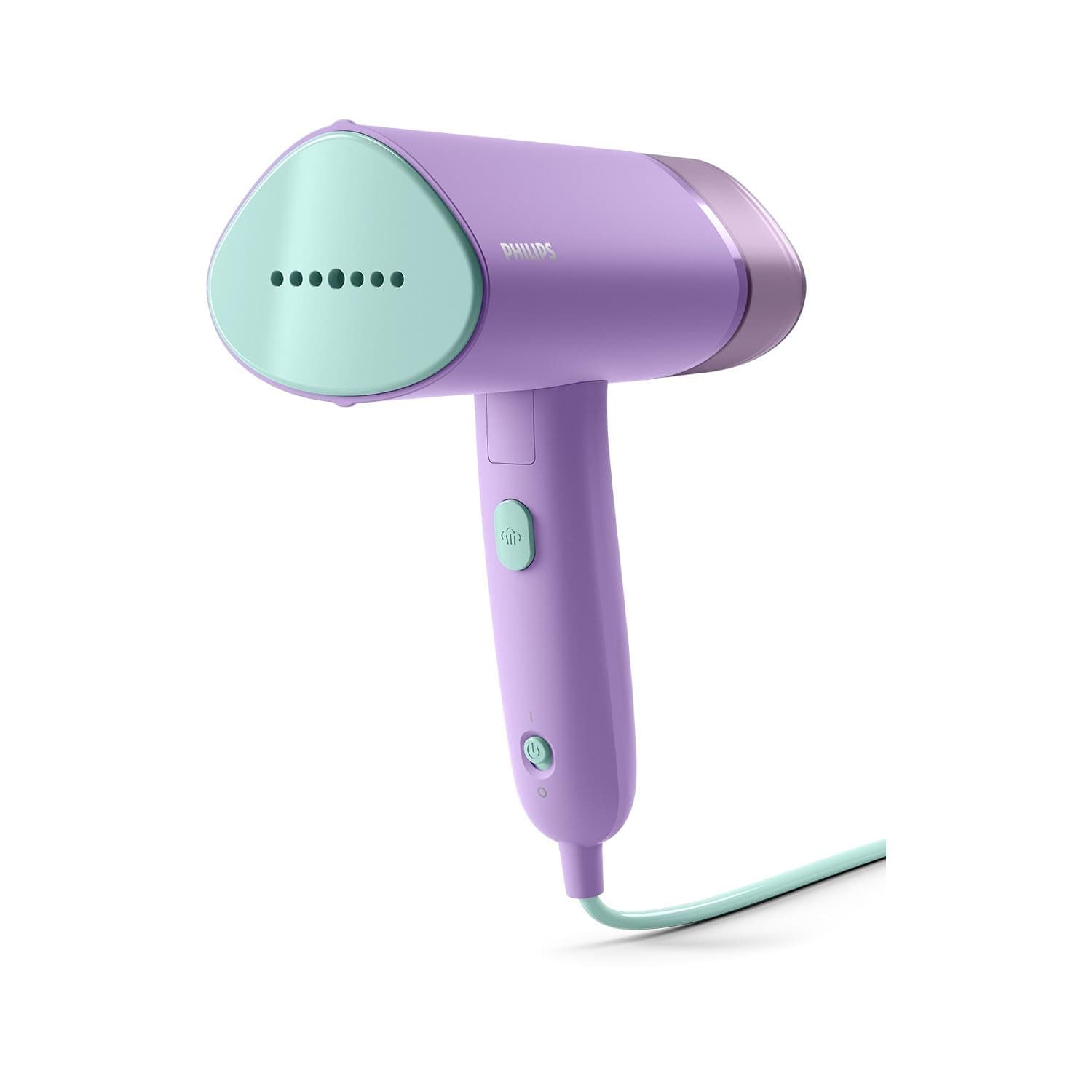 Philips Serie 3000 Stiratrice verticale a vapore-1000 W, 20 g/min di vapore, Serbatoio dell'acqua estraibile da 100 ml, Piastra in plastica, Custodia inclusa, 630g di peso leggero, viola (STH3010/30)