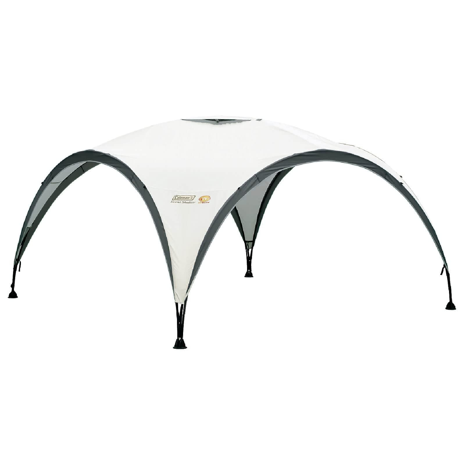 Coleman Event Shelter Carpa Cenador para Festivales, Jardín y Camping, Construcción Robusta de Mástiles, Gazebo con Protección Solar SPF 50+, Unisex, Gris-Verde, L