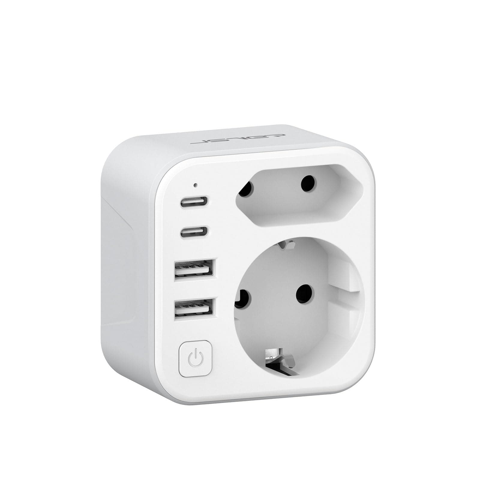 JSVER Adaptador Enchufe Español a Australia, Adaptador de Viaje Chino con 2 Tomas,2 USB y 2 USB C,Tipo I para Australia, Chino, Argentina, Nueva Zelanda, Fiji