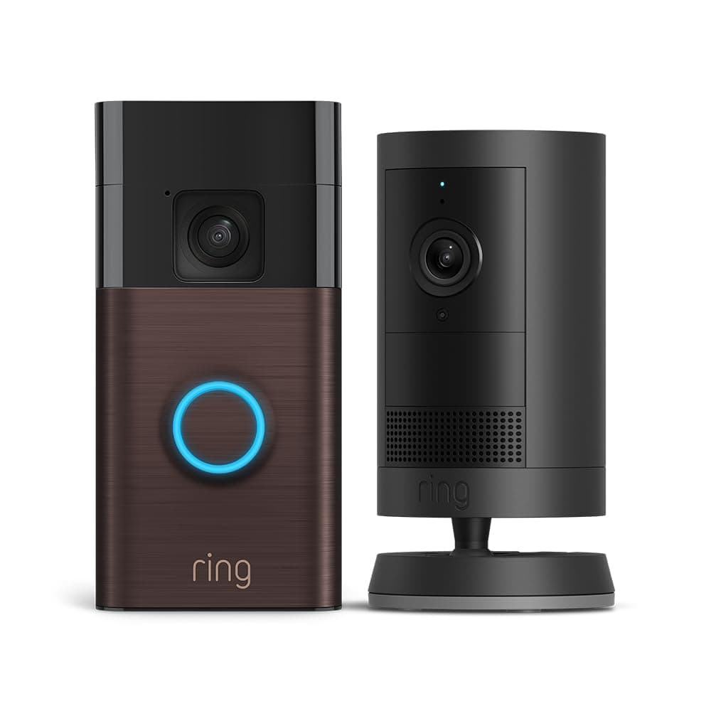 Nuova Ring videocamera esterna Plus a batteria (Outdoor Camera Plus) | 2K con Ring Vision I Ring Home gratuito per 30 giorni + Ring videocitofono a batteria (2024) I Ring Home: 30 gg. prova gratuita