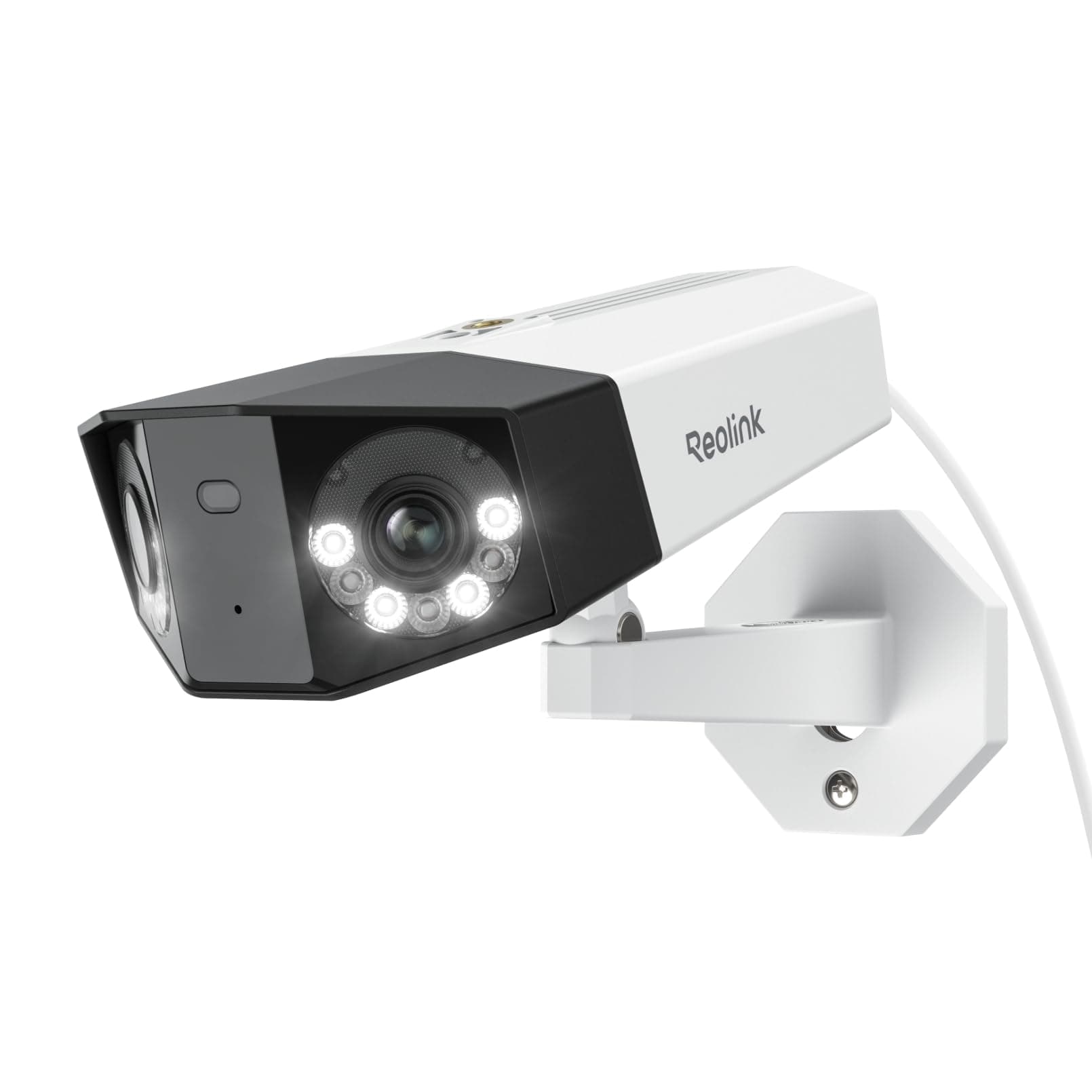Reolink 4K Outdoor Caméra Surveillance à Double Objectif Vision 180°, Caméra IP PoE Extérieure, Détection Personne/Véhicule/Animaux, Vision Nocturne Couleur, Audio Bidirectionnel, Étanche, Duo 2 PoE