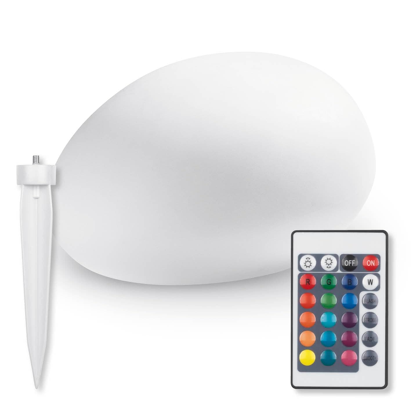 EASYmaxx LED Solarleuchte mit Farbwechsel | Deko Gartenleuchte mit LED Beleuchtung | Wunderschöne Lichteffekte mit Tageslichtsensor In & Outdoor | Gartendeko Witterungsbeständig IP67, Stein