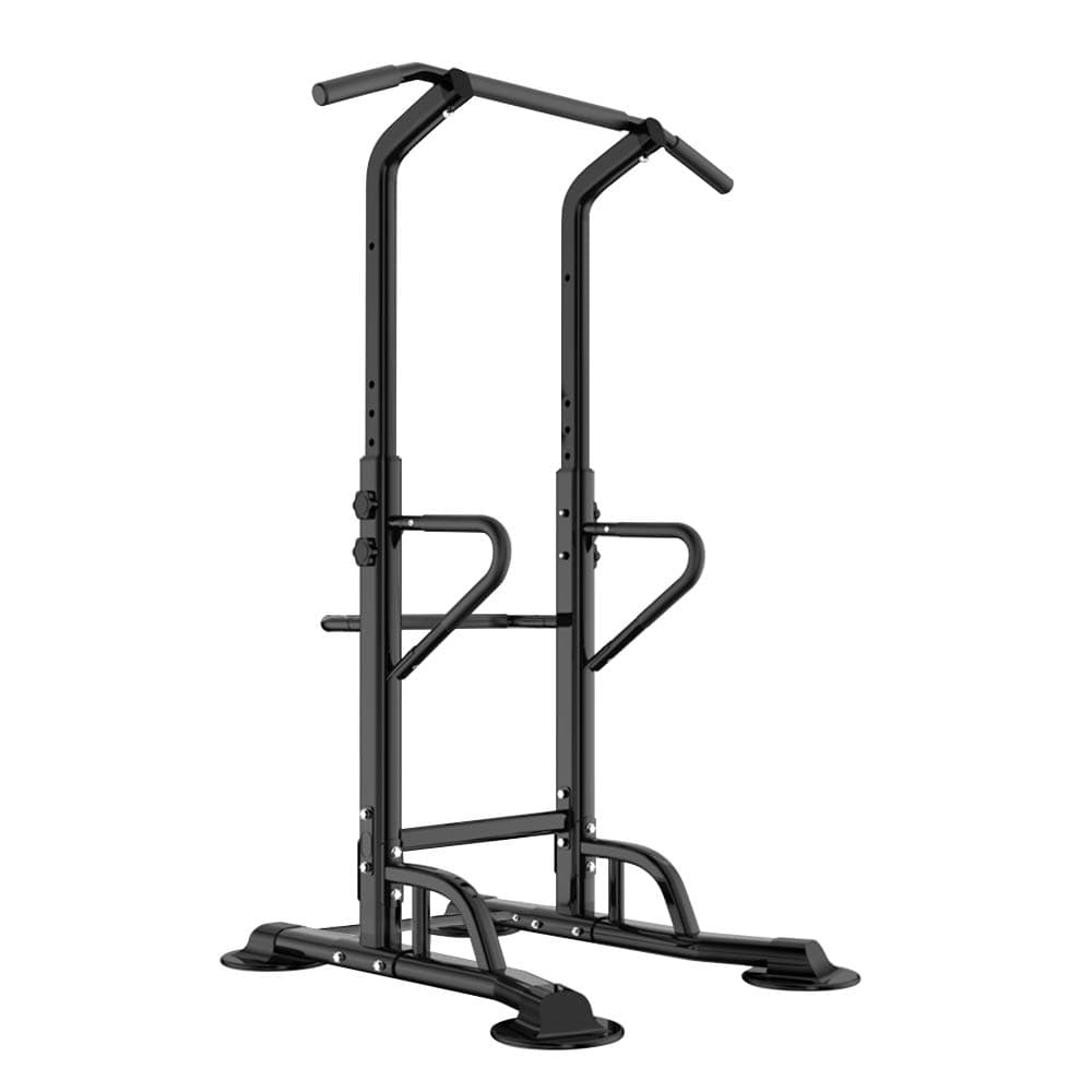 sogesfurniture Power Tower con dip station, stazione multifunzione per l'allenamento con sbarra per trazioni e maniglie per flessioni, altezza regolabile da 190-230cm, BH-PSBB002-N
