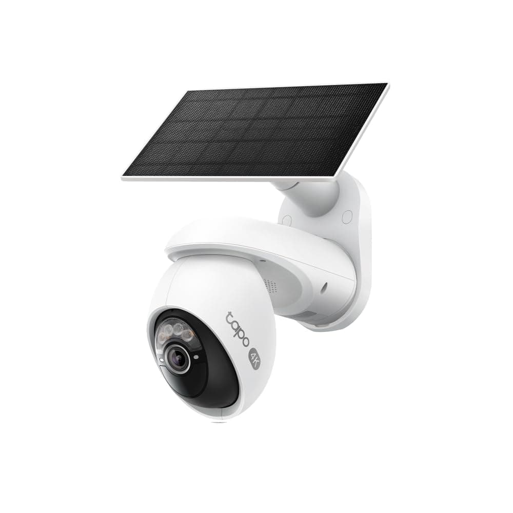 Tapo C660 Kit Caméra de Surveillance extérieure avec Panneau Solaire 4K 8MP, Vision 360°, Vision Nocturne Couleur Starlight, Batterie 10 000 mAh, détection IA, IP66, Alarme Rapide et antivol