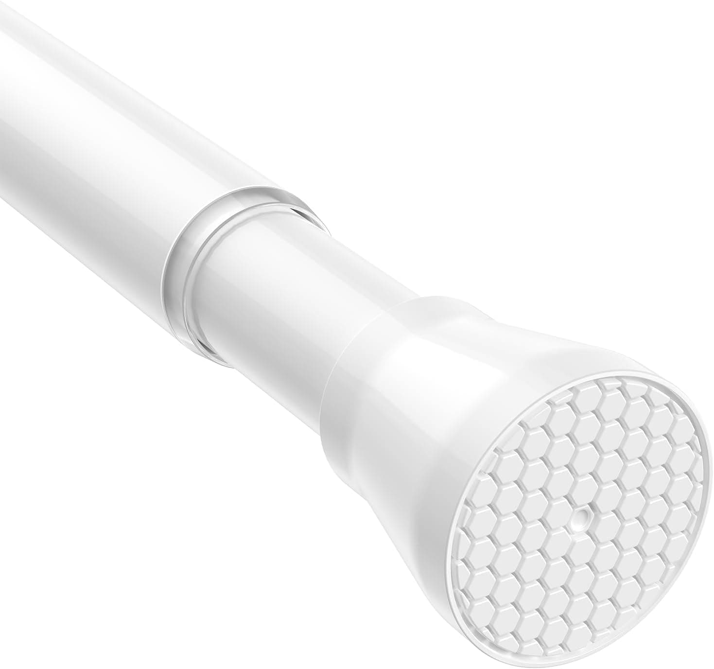 ZipGlo Tringle rideau sans percage 115 à 195 cm tringle rideau extensible sans percage, fenêtre, penderie, sans perçage, blanche, 1 pièce, diamètre : 22 mm