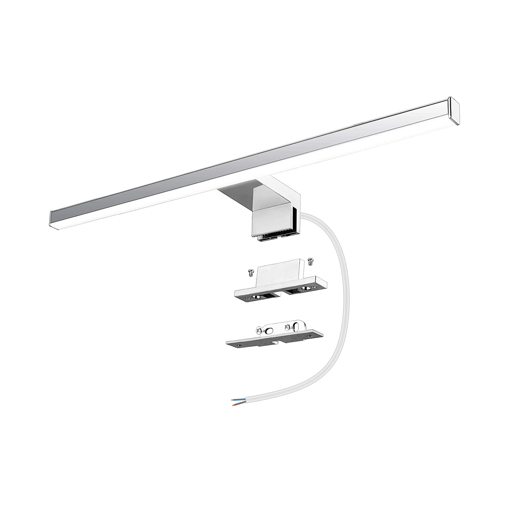 Azhien Lampada da Specchio a LED 10W 60cm 820LM Lampada da Bagno, Neutral White Lampada da Parete a LED 4000K LED IP44 Lampada da Bagno a Specchio 230V 60cm