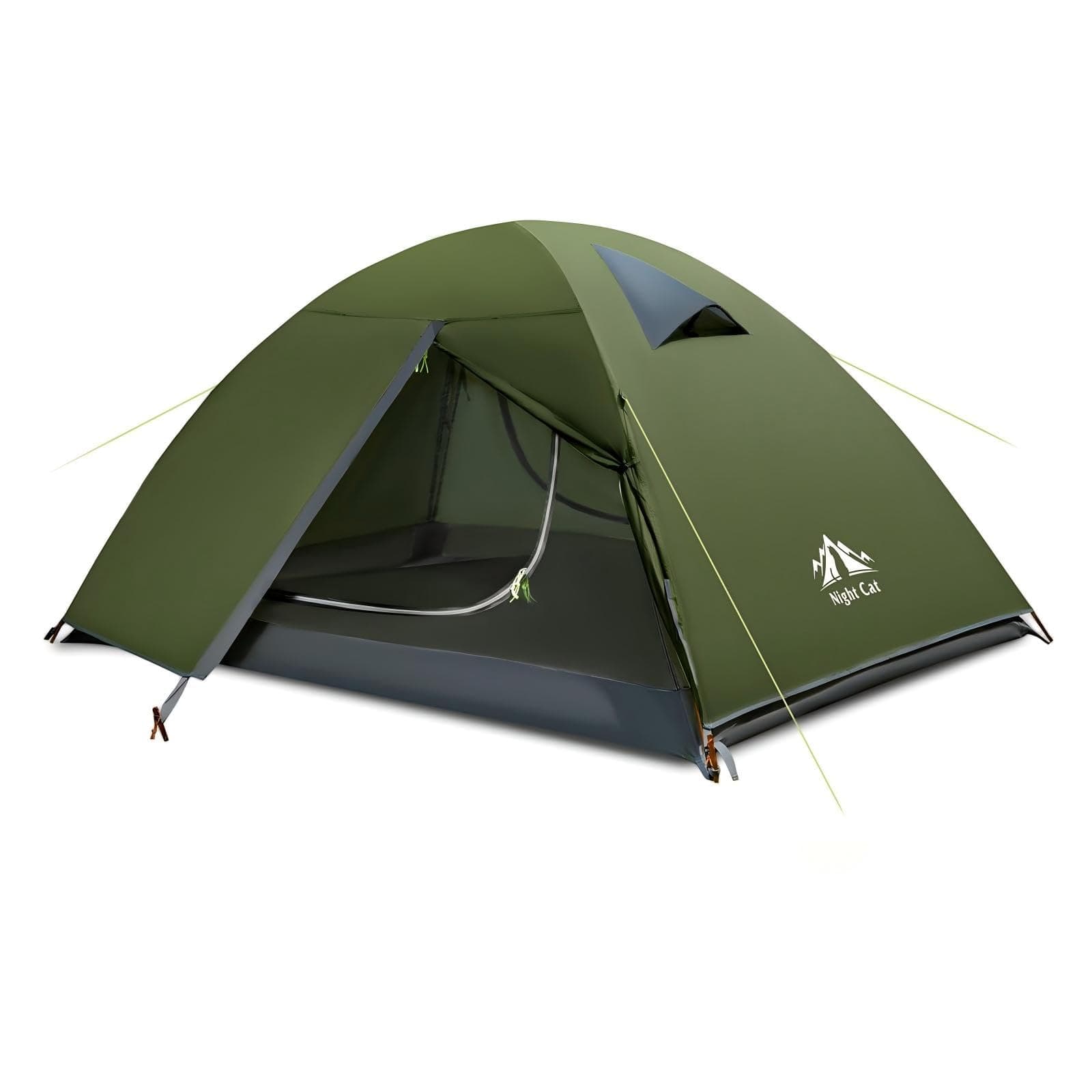 Night Cat Tienda de Campaña para 2 Personas: Tienda de Mochila Impermeable Fácil de Montar Ligera para Trekking Senderismo