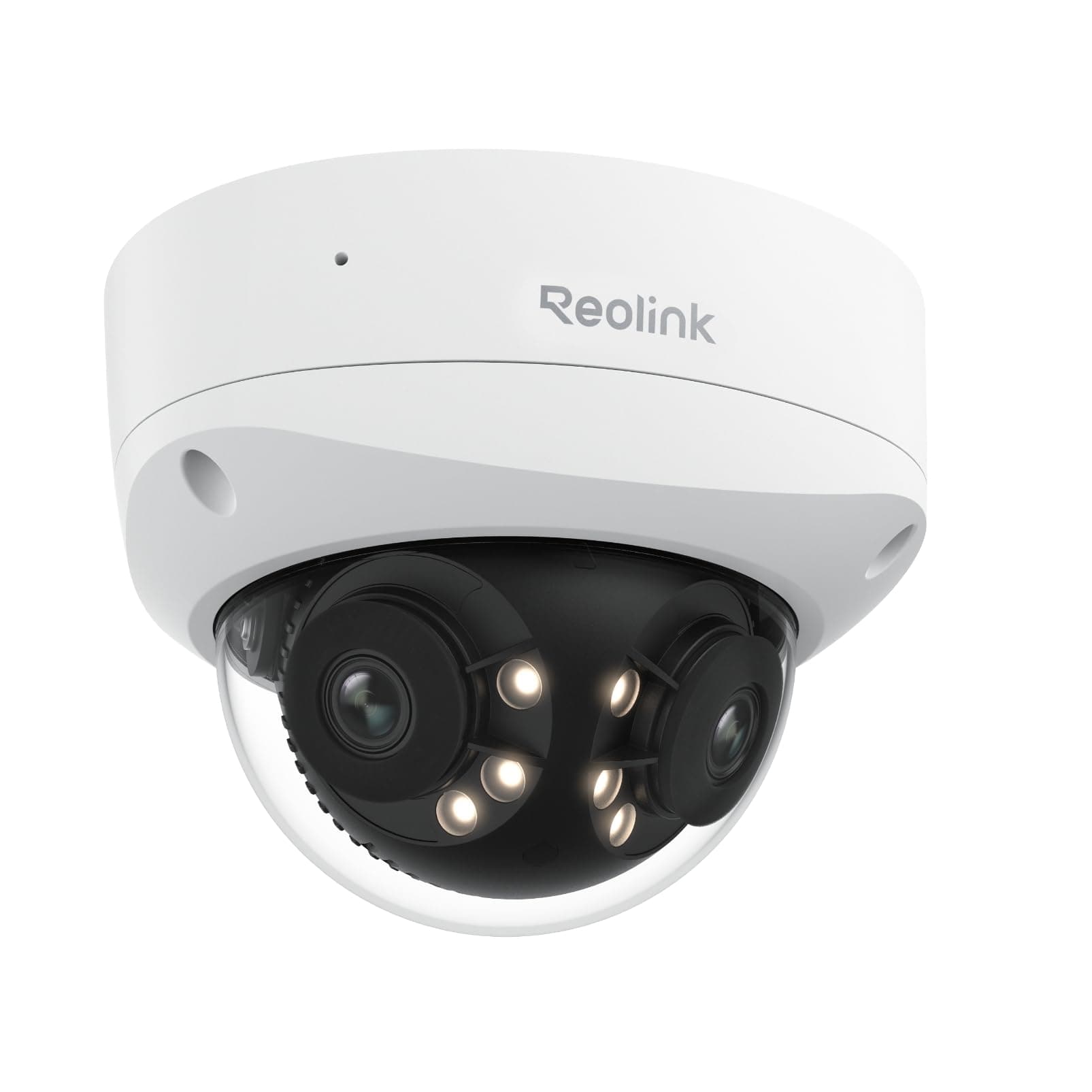 Reolink Caméra IP PoE 4K 8MP 180° Double Objectif, Anti-vandalisme IK10, Détection Personne/Véhicule/Animal,Vision Nocturne Couleur,Spots,Audio Bidirectionnel, IP67 Anti Intempéries,Duo 2V PoE