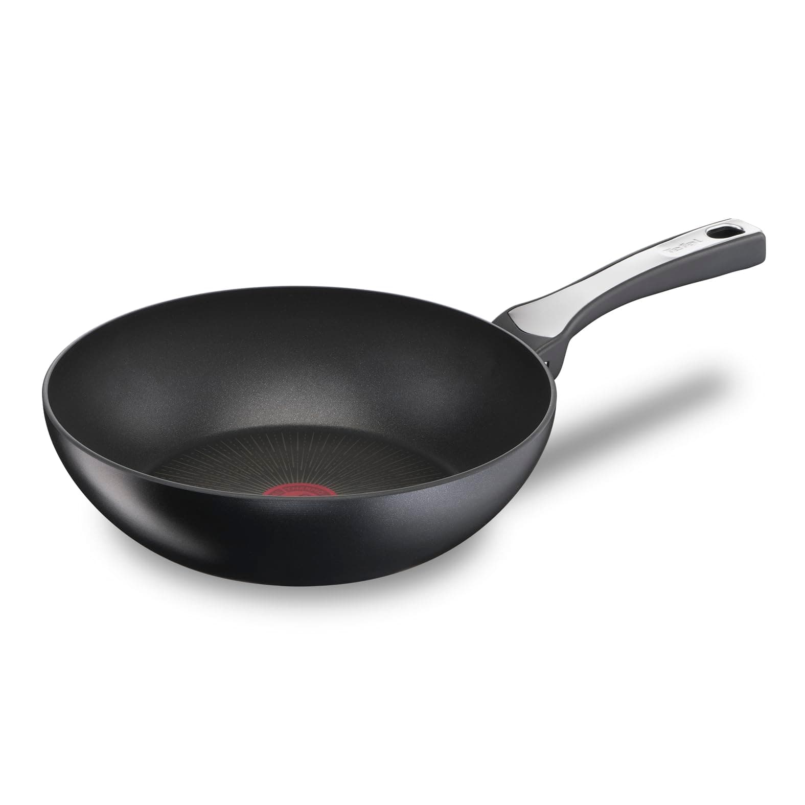 Tefal Unlimited On Wokpfanne Induktion 28 cm, katzfeste Titanium 6X Antihaftversiegelung, Thermo-Signal bei idealer Brattemperatur, für alle Herdarten geeignet, G25919