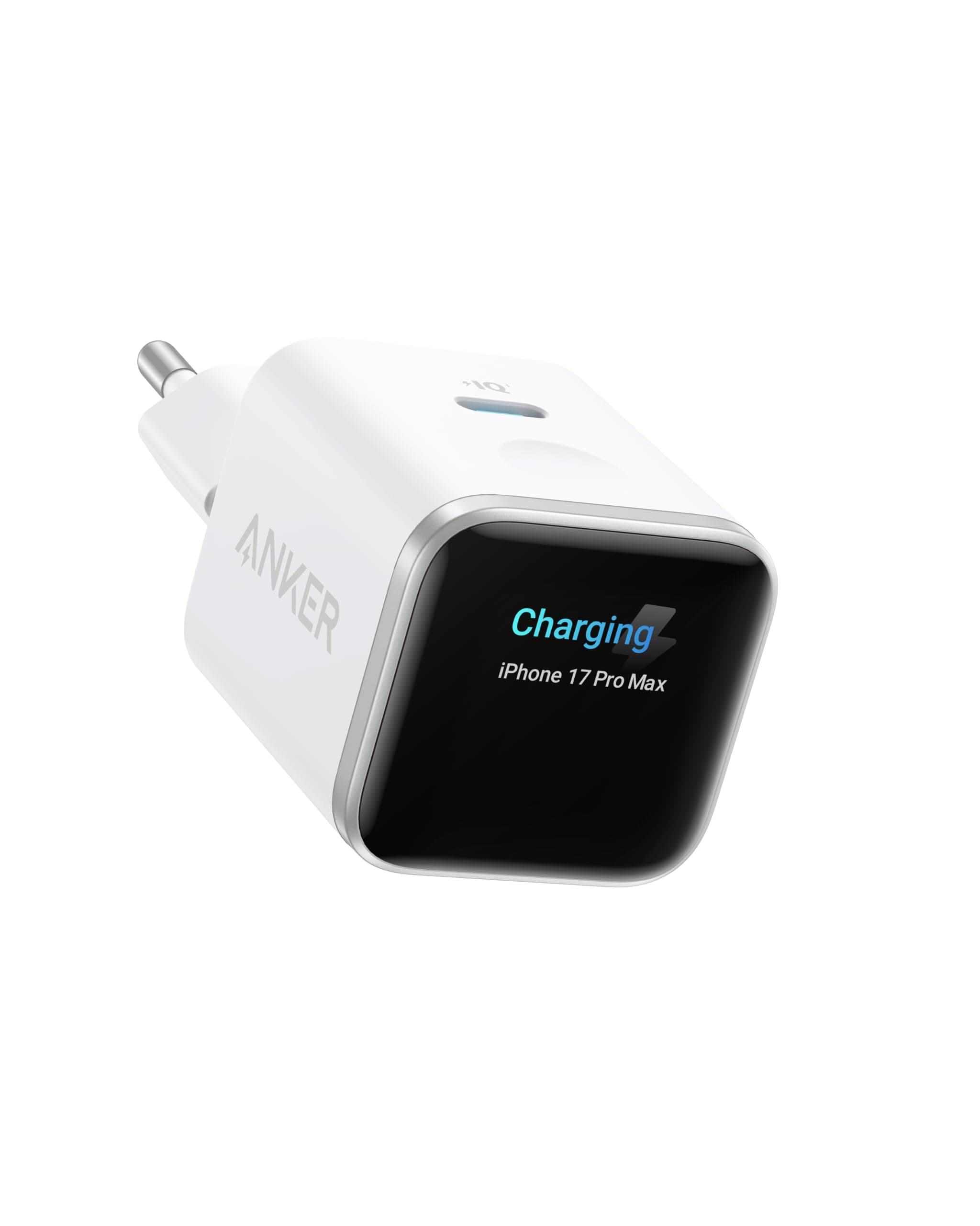 Anker Smart Ladegerät, Anker Nano 45W USB C Ladegerät mit Display und intelligenter Erkennung, integriertem Schonmodus, kompaktes GaN Schnellladegerät für iPhone 17/16/15 Serie, iPad, MacBook