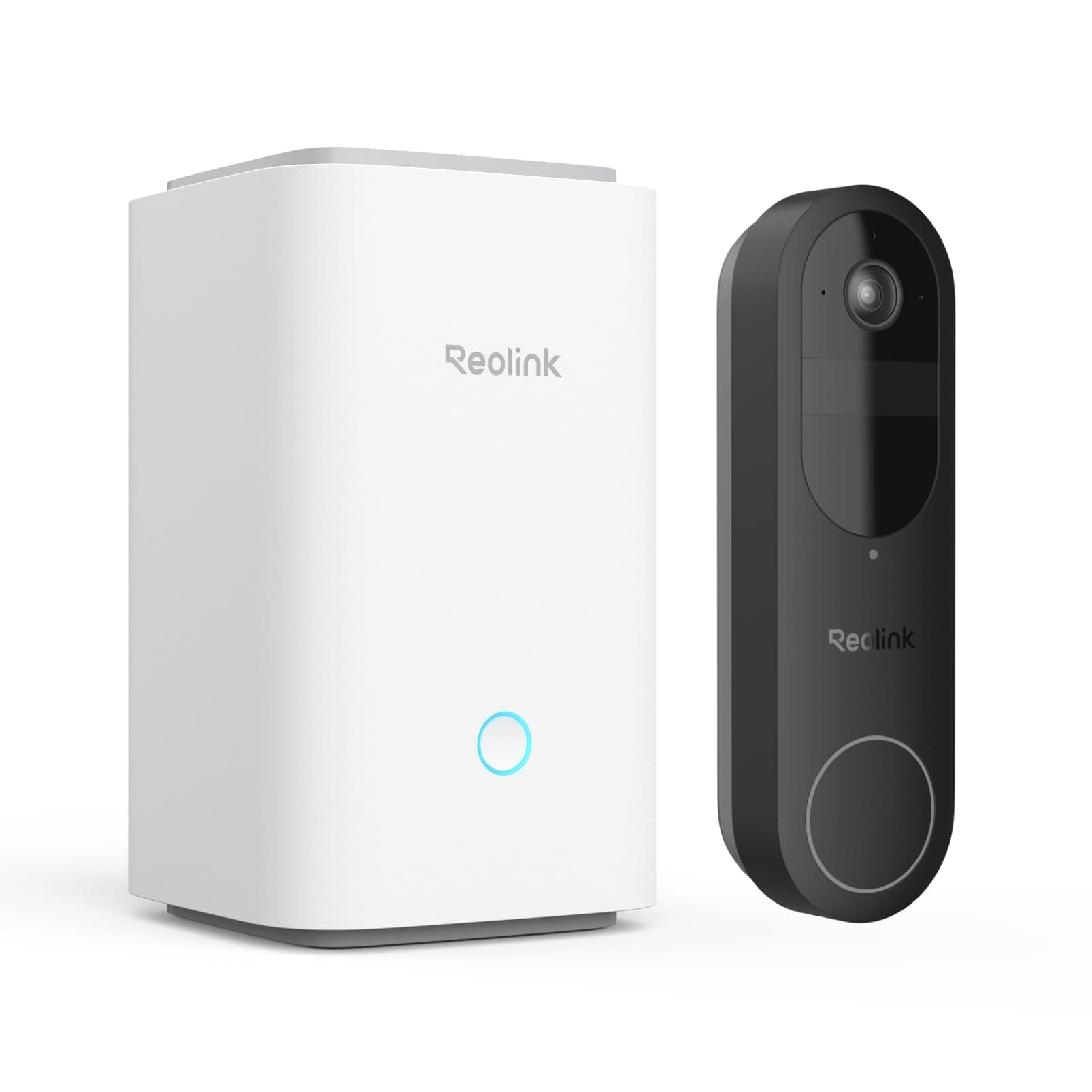 Reolink Batterie Sonnette Wi-FI Bi-Bande 2K avec Vue 1:1 Tête aux Pieds, Détection de Personne/Véhicule/Colis, Notif de Visiteur, Audio bidirectionnel, Stockage Local, sans Frais + Home Hub