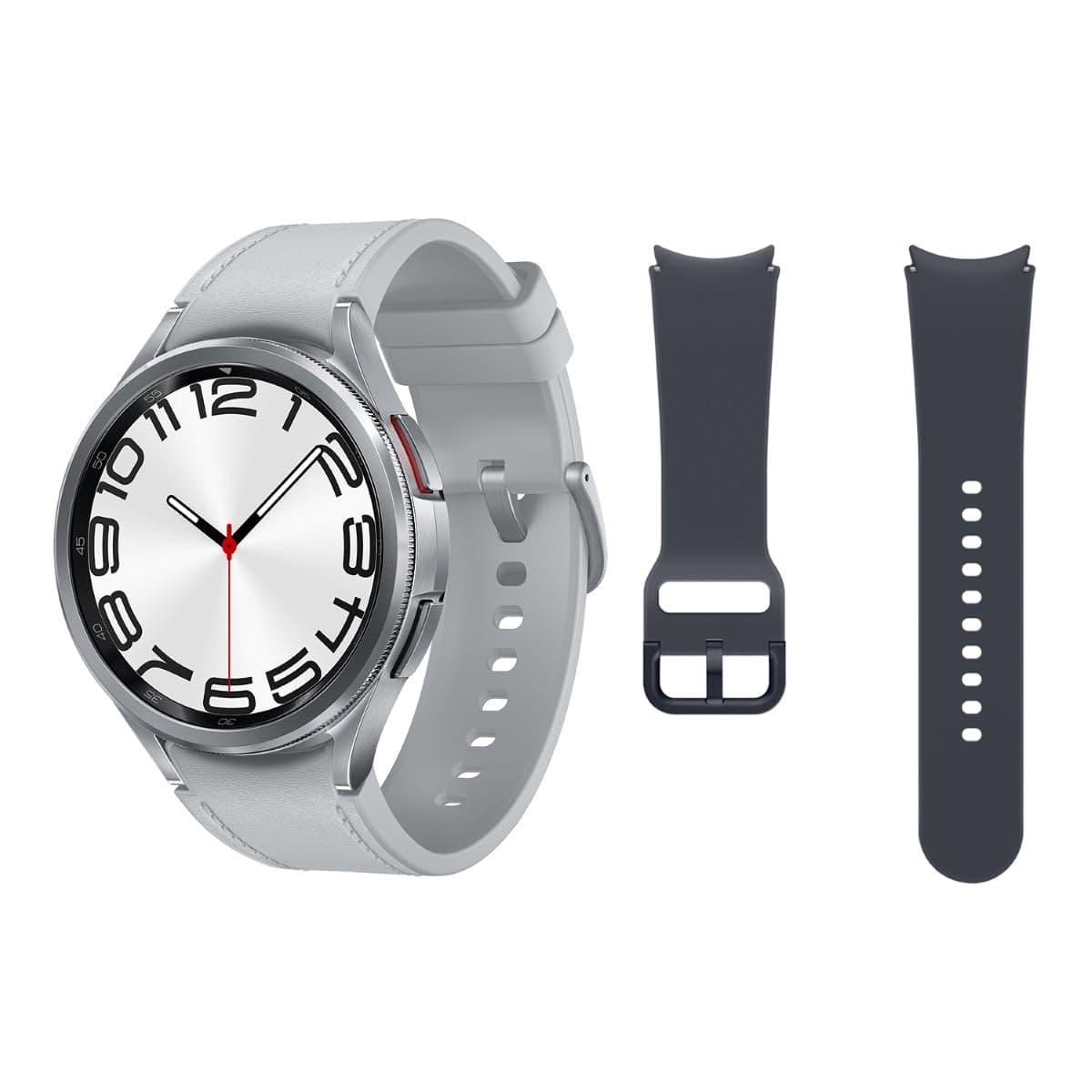 Samsung Galaxy Watch6 Classic 4G LTE, 47 mm + Correa de recambio - Smartwatch, Control de Salud, Seguimiento Deportivo, Batería de Carga Rápida, Plateado (Versión Española)