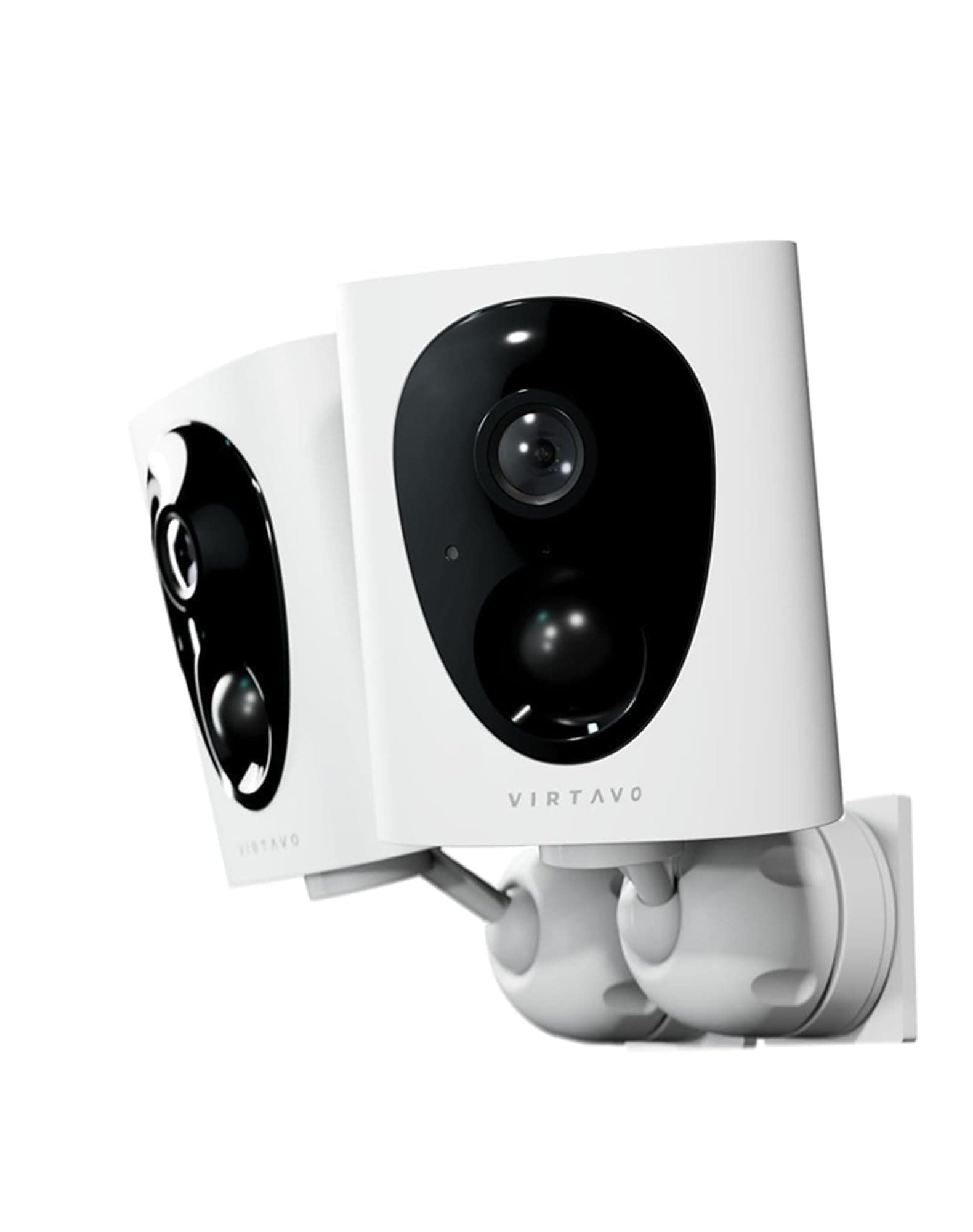 virtavo 2K - Cámara WiFi Externa inalámbrica a batería, Lente Starlight, visión Nocturna a Color, cámara con Alarma, detección PIR, Audio bidireccional, Impermeable, 2 Unidades