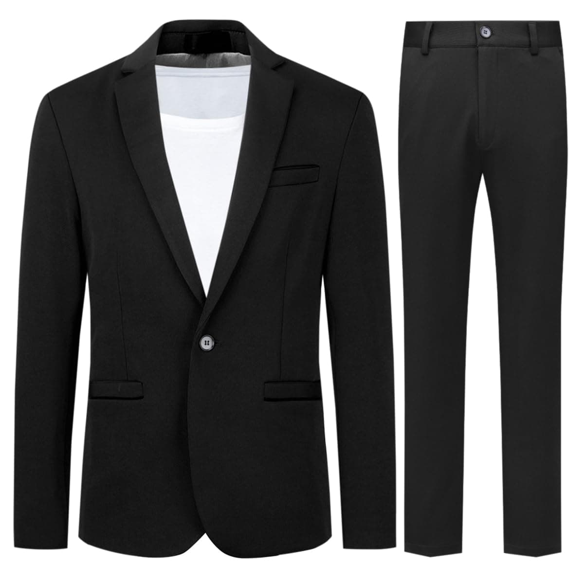 Allthemen Costume Hommes 2 pièces Slim Fit Costard Un Bouton Causal d'affaires pour Mariage