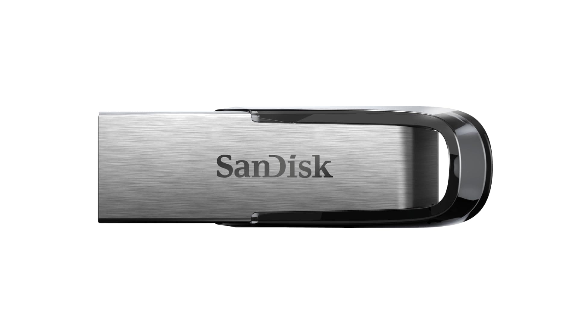 SanDisk Ultra Flair Memoria flash USB 3.0 de 64 GB, con carcasa de metal duradera y elegante y hasta 150 MB/s de velocidad de lectura, Color negro/plateado