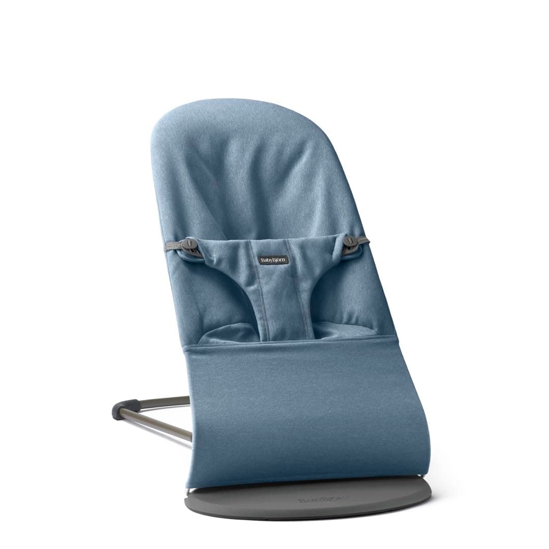 BabyBjörn Hamaca Bliss, Tejido jaspeado, Azul