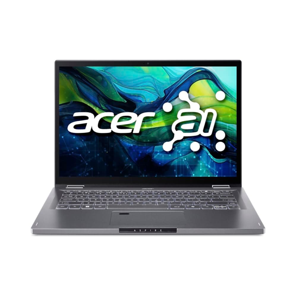 Acer Aspire Spin 14, Portátil Convertible 14" Táctil, 16GB RAM, 512GB SSD | Intel Core Ultra 5 115U, Intel Graphics, Windows 11 Home, Teclado QWERTY Español, Ligero y Rápido para Estudio y Trabajo