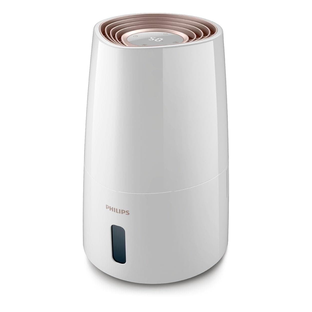Philips Humidificateur d'air 3000, Jusqu'à 45m², 300ml/h, Blanc | NanoCloud 99,97% bactéries en moins, 3 vitesses, 33 dB(A), mode nuit, capteur intelligent, minuteur, réservoir 3L (HU3916/10)