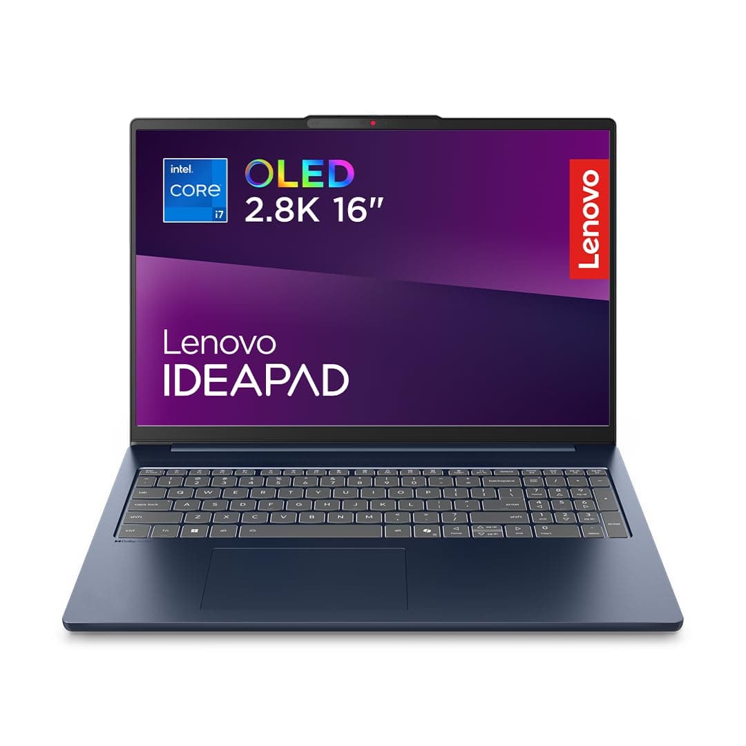 Lenovo IdeaPad Slim 5 Gen 10 - Ordenador Portátil 16" OLED 2.8K (Intel Core i7-13620H, Graficos Intel UHD, 24 GB RAM, 1TB SSD, Wi-Fi 6, Win 11 Home, Office Trial) Teclado QWERTY Español- Azul