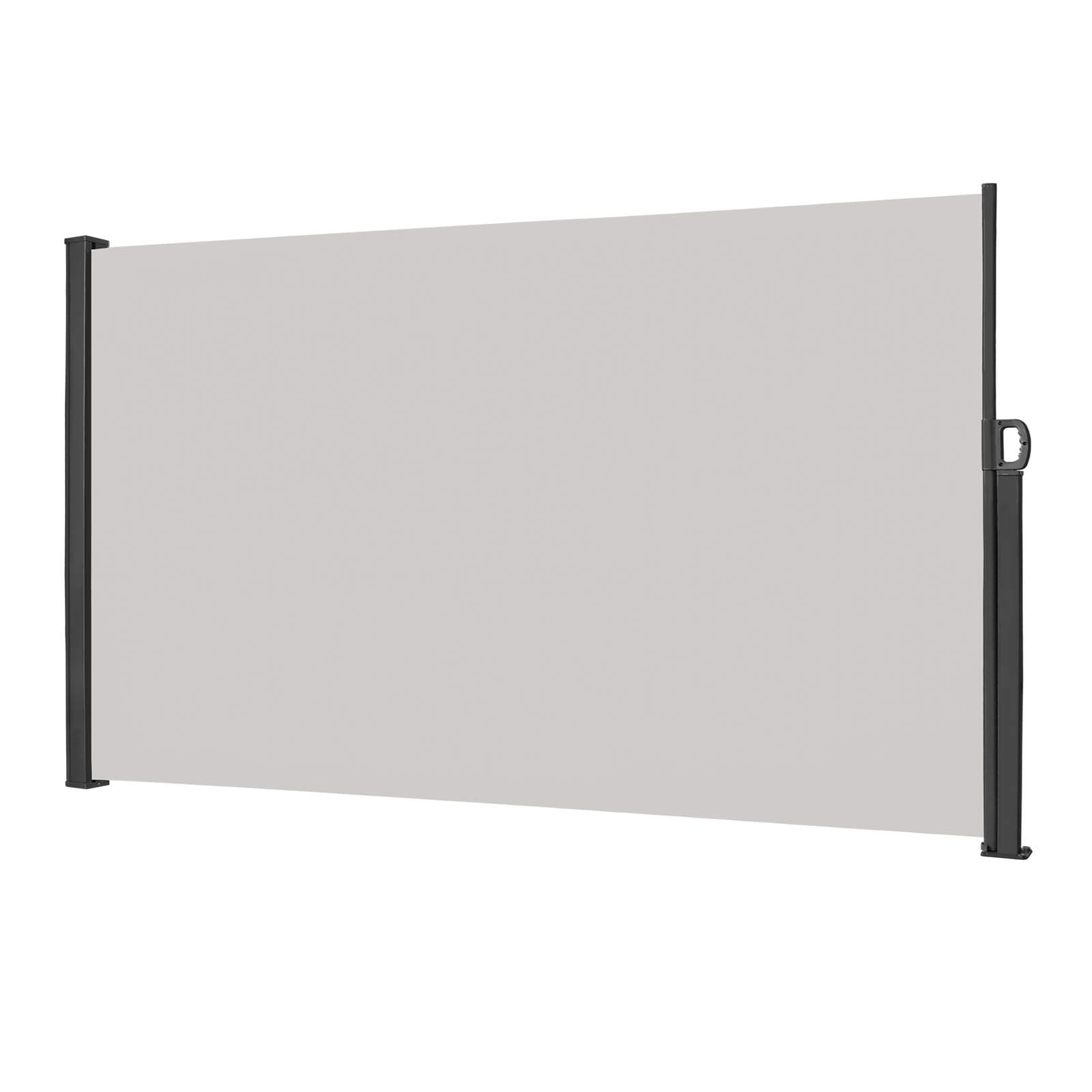 LZQ Tenda da Sole Laterale Retrattile, Paravento Avvolgibile Esterno, Anti UV Antivento Protezione Privacy Frangivista per Balcone, Giardino, Terrazzo, Veranda - Grigio - 200x300 cm