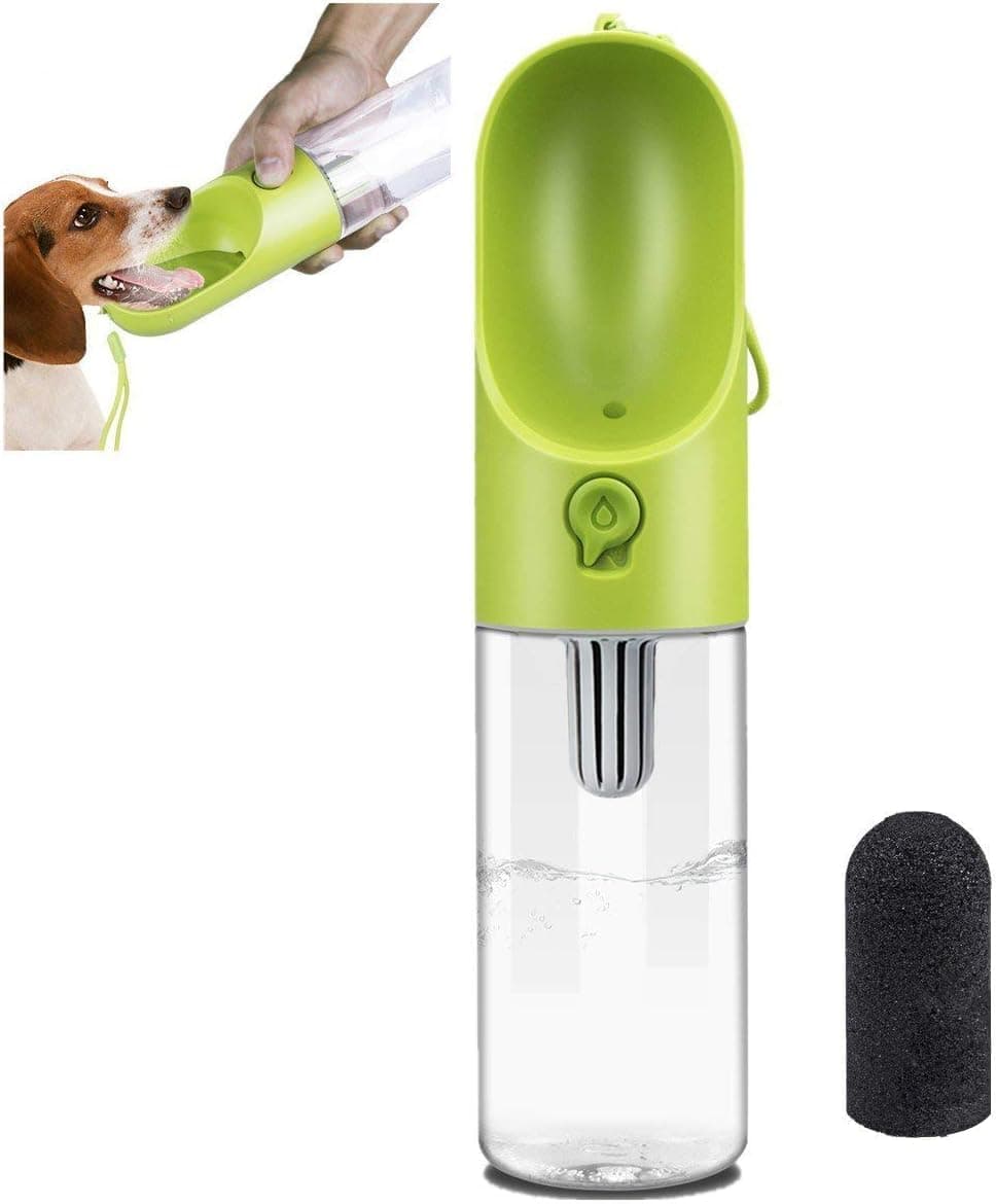 PETKIT EVERSWEET Tragbare Trinkflasche für Hund, Haustiere,BPA frei, Wasserschüssel,400ml,Grün