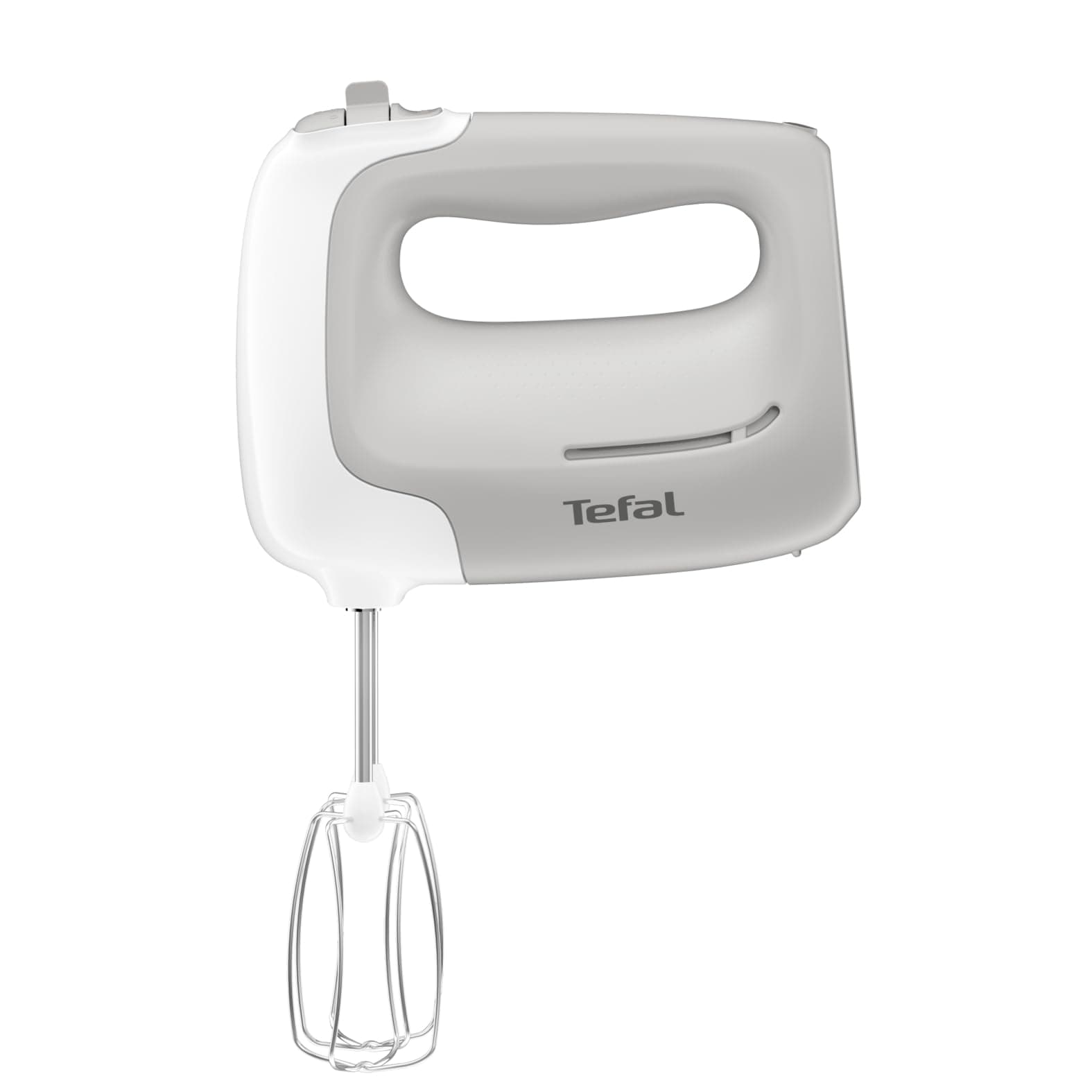 Tefal Handmixer Prep'Mix, 450 W, Handrührgerät mit 5 Geschwindigkeiten, 2 Schneebesen und 2 Knethaken aus Edelstahl, ergonomisches Design, spülmaschinenfestes Zubehör, HT450B