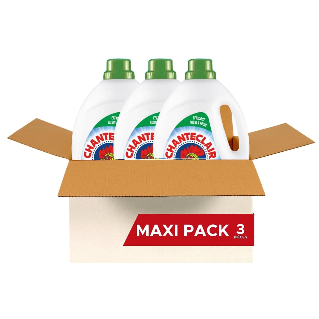 Chanteclair - Lessive Liquide Musc Blanc 40 Lavages 3x1800 ml