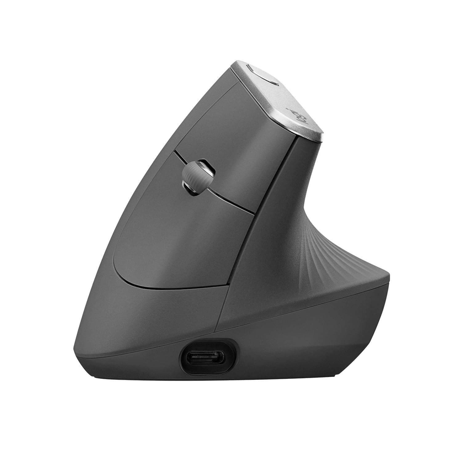 Logitech MX Vertical Souris Ergonomique sans Fil, Multi-Dispositifs, Bluetooth ou 2,4 GHz avec Récepteur USB Unifying, Suivi Optique 4000 PPP, 4 Boutons, Charge Rapide,Portable/PC/Mac/iPad OS-Graphite