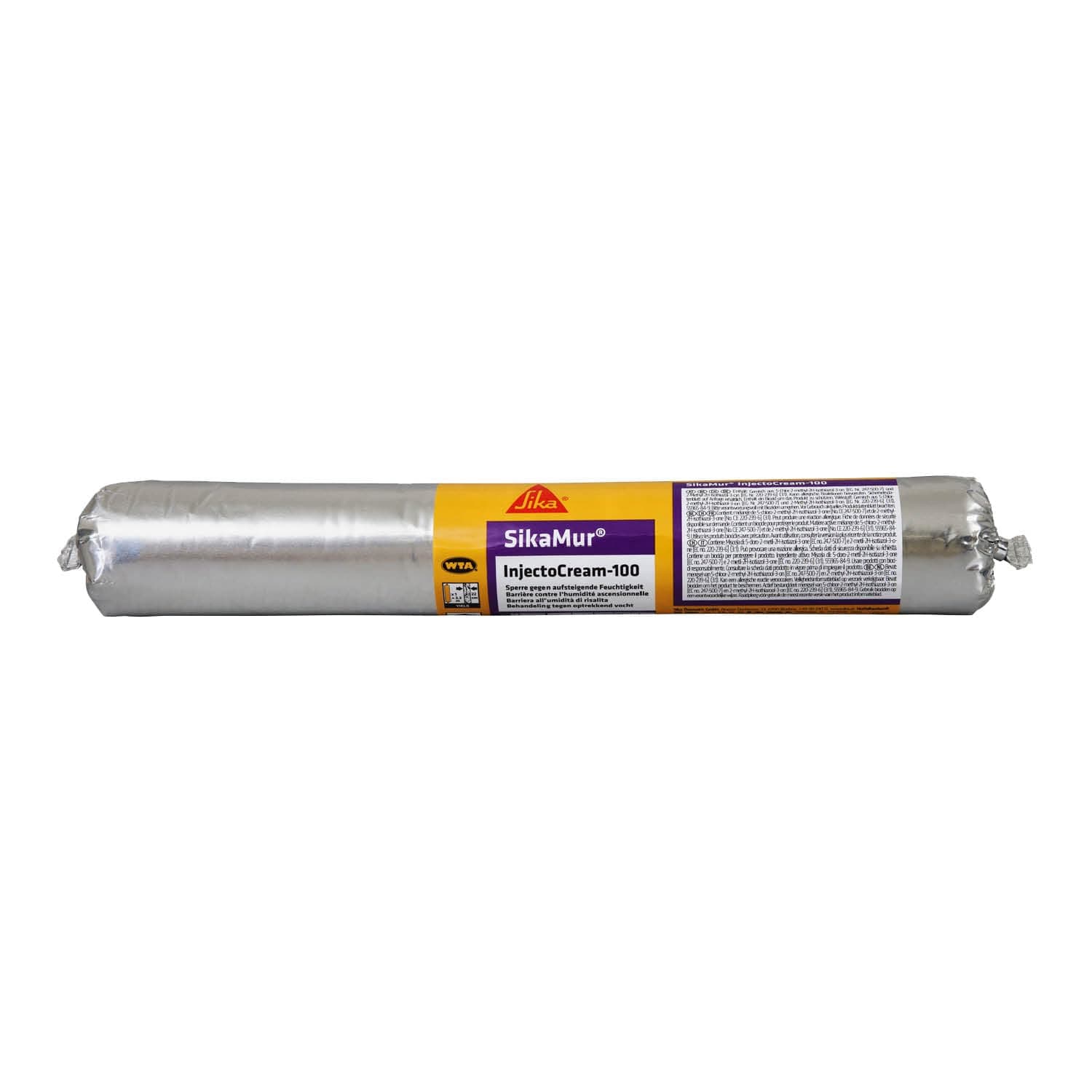 SikaMur InjectoCream-100, Tratamiento contra de humedades por capilaridad en las murados, Blanco, 560ml