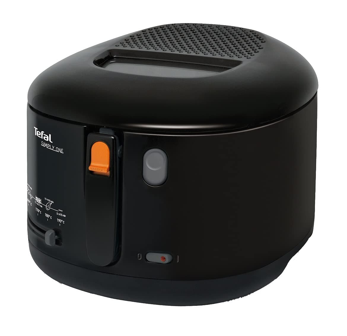 Tefal Simply One Elektrische Fritteuse, XL Fassungsvermögen für bis zu 1,2 kg Pommes, exklusives Kühlwandsystem, spülmaschinenfeste Teile, Sichtfenster, einstellbares Thermostat, schwarz, FF1608