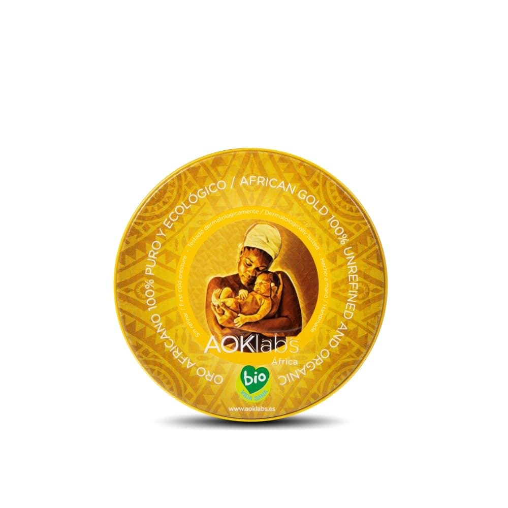 AOKlabs - Oro Africano | SIN REFINAR, PURO, ECOLÓGICO | Manteca de Karité 100% Natural | HIDRATANTE Y REGENERATIVO | Cuidado Integral Piel | CARA CUERPO Y CABELLO | (200 ml)