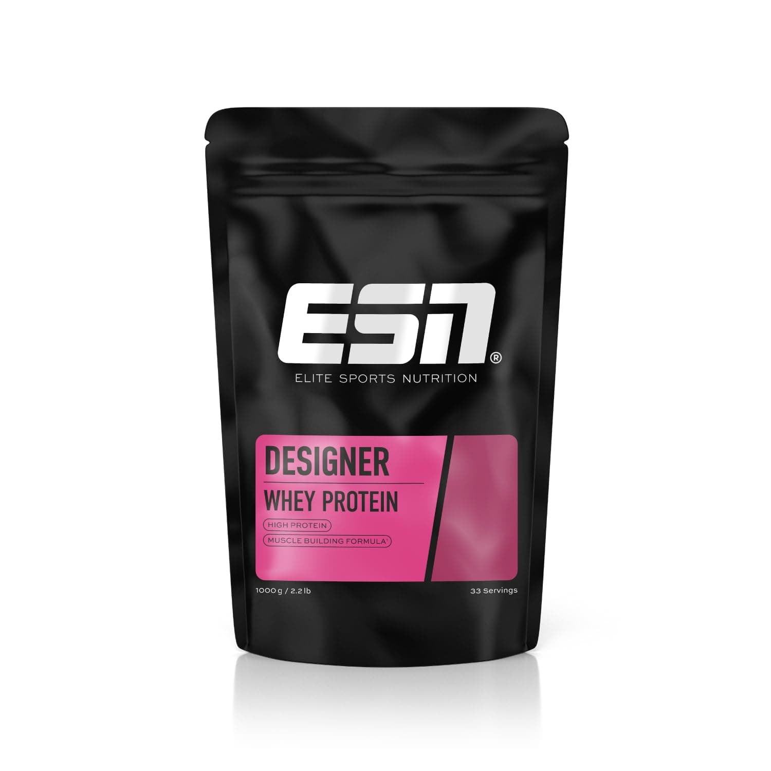 ESN Designer Whey Poudre de protéine, Glace à la vanille, 1 kg, jusqu'à 23 g de protéines par portion, idéale pour la construction et le maintien musculaire - fabriquée en Allemagne