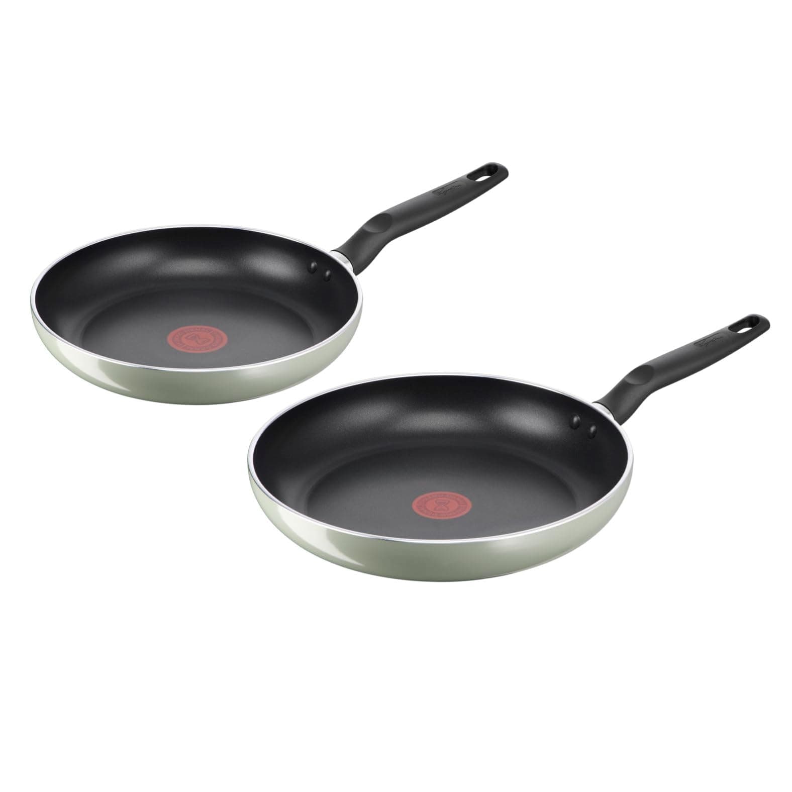 Lagostina Matcha, Set di 2 Padelle 24 e 28 cm con rivestimento in Titanio Antiaderente per Tutti i Piani Cottura, Tecnologia Thermo-Signal, Cottura Uniforme