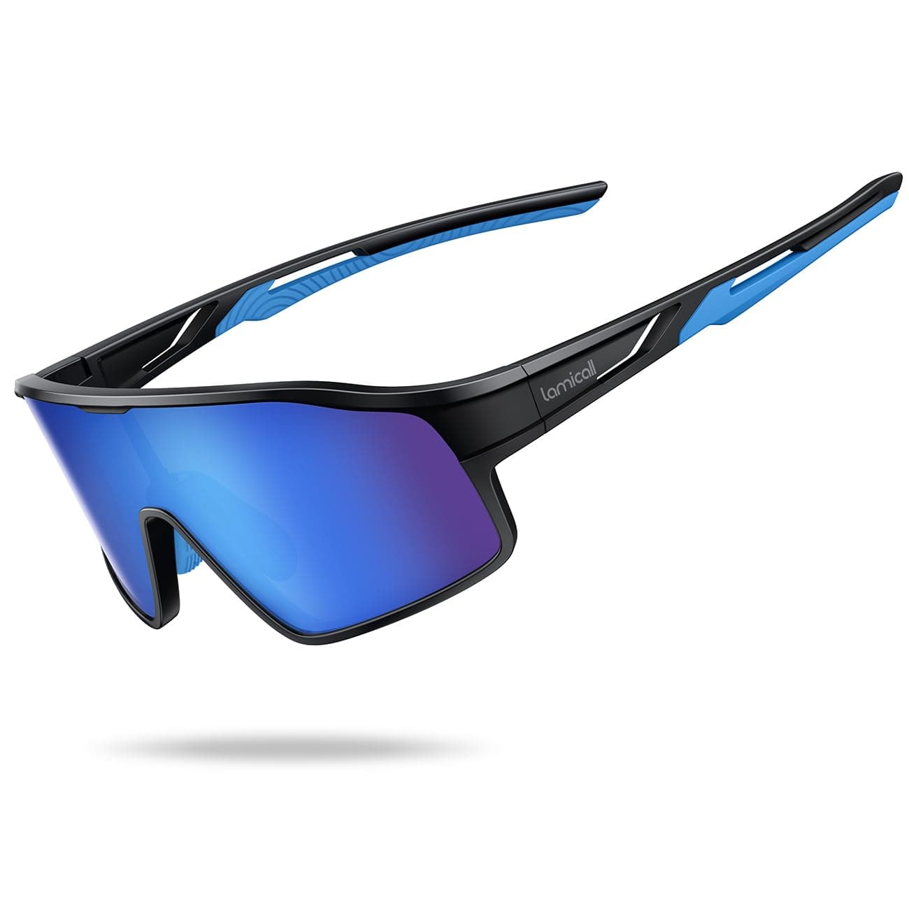 Lamicall Fahrradbrille Kinder, Sportbrille Sonnenbrille - [22g TR-90 Ultraleicht] UV400 Polarisierte Schnelle Brille für Junge & Mädchen, Laufbrille Fahrrad Brille Sport mit Verstellbaren Nasenpads