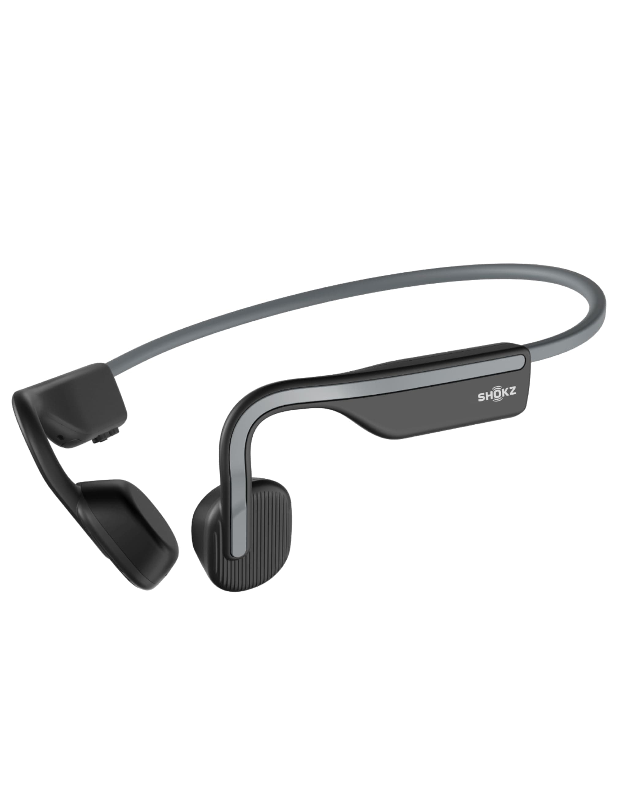 SHOKZ OpenMove Knochenleitungs-Kopfhörer, Open-Ear Wireless Bluetooth 5.1 Kopfhörer mit klarem Sound, 6 Stunden Akkulaufzeit, leicht 29g, schweißfest IP55, Umgebung hören, für Lauf-Workouts, Grau