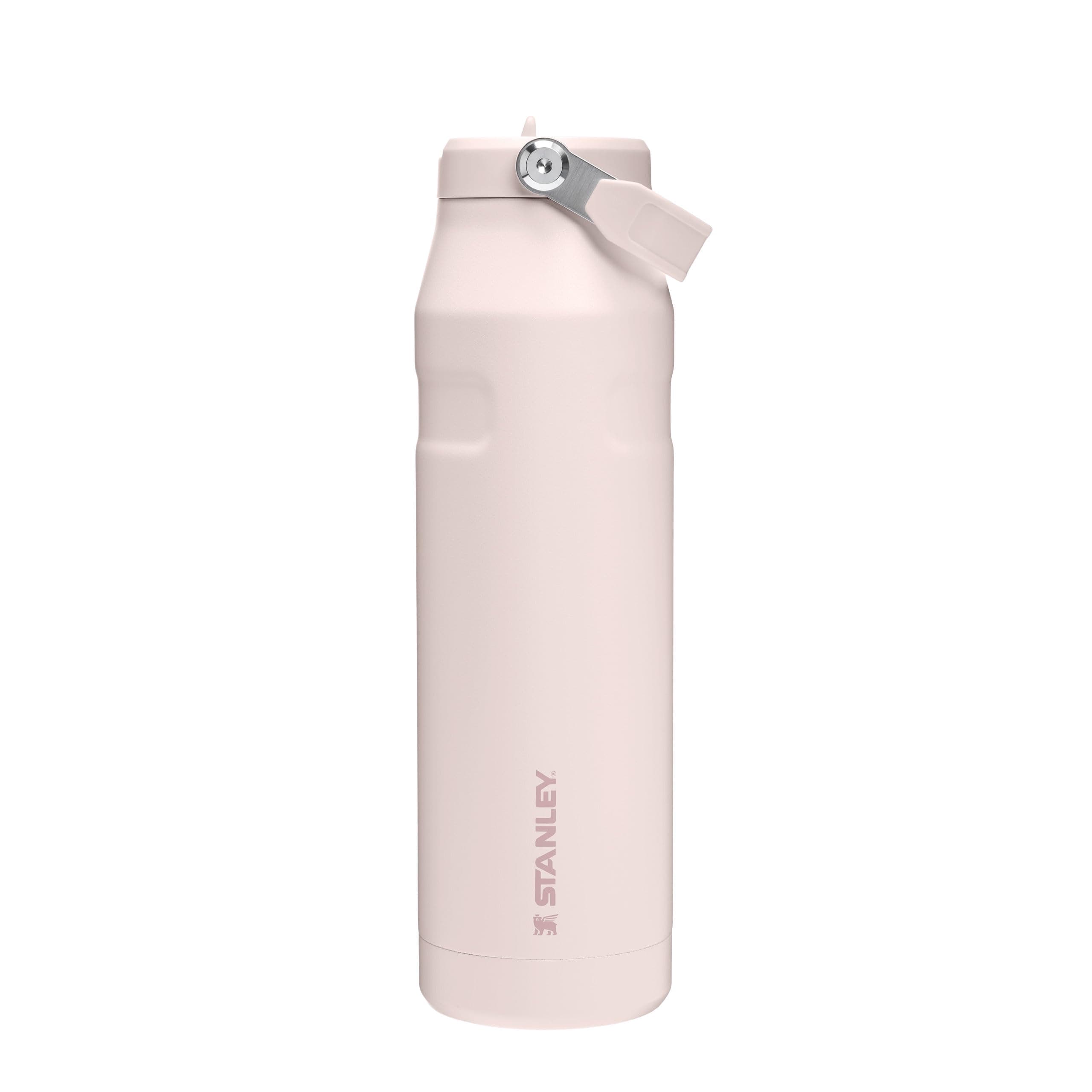 Stanley 1913 Flip Straw Trinkflasche mit Strohhalm 1.06L - Thermobecher Kühlt 17 Stunden - 4 Tage Eisgekühlt - BPA-frei - Auslaufsicher - Für Getränkehalter - Spülmaschinenfest - Rose Quartz