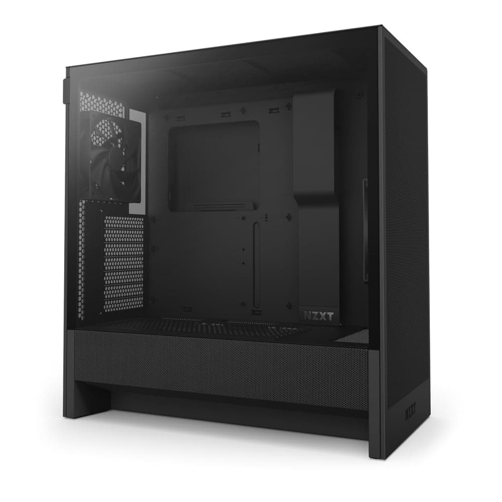 NZXT H5 Flow - Case per PC da gaming mid-tower ATX compatto - Flusso d'aria elevato - 2 ventole da 120 mm incluse - Supporto per radiatori da 360 mm (anteriore) e 240 mm (superiore) - Nero