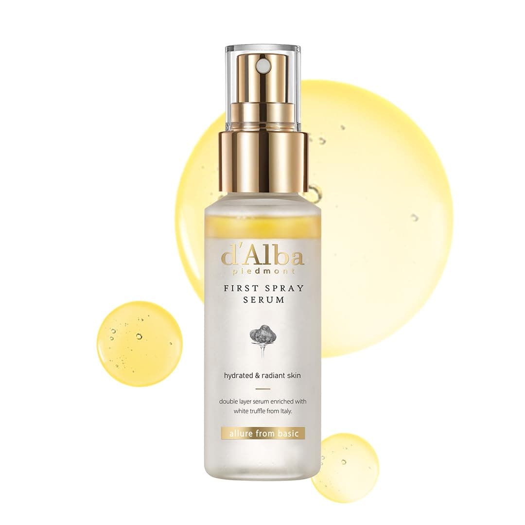 d'Alba First Spray Serum Sérum en Spray à la Truffe Blanche Italienne, Soin Végétalien, Brume Hydratante pour le Peau Radieuse, Sérum éclat, Soin Tout-en-Un (50ml)