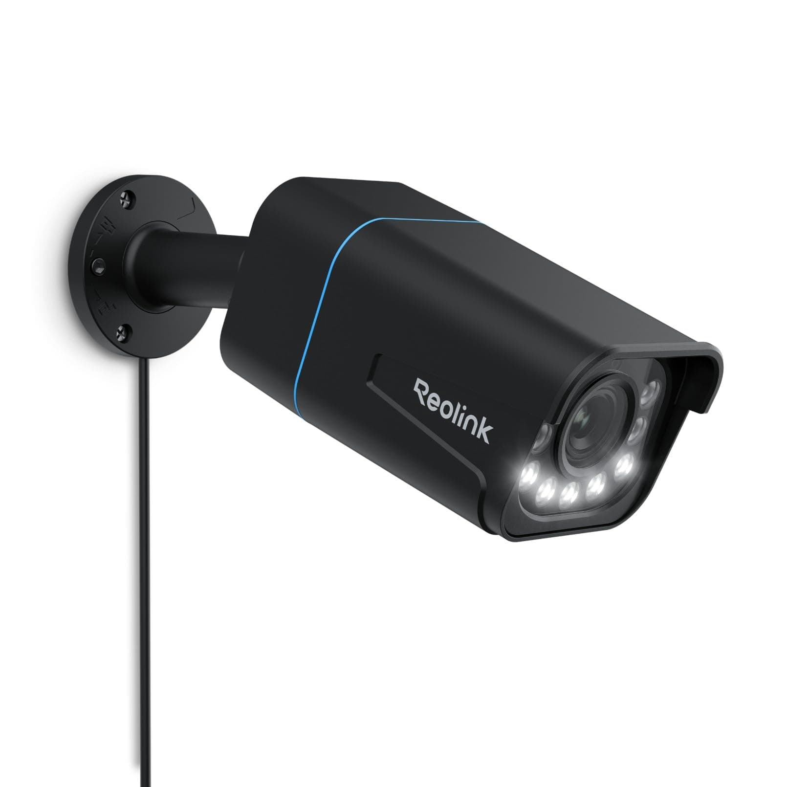 Reolink 4K Caméra de Surveillance Extérieure PoE avec Zoom Optique 5X, Vision Nocturne en Couleur, Audio Bidirectionnel, Détection de Personne/Véhicule, Time-Lapse, RLC-811A Noir