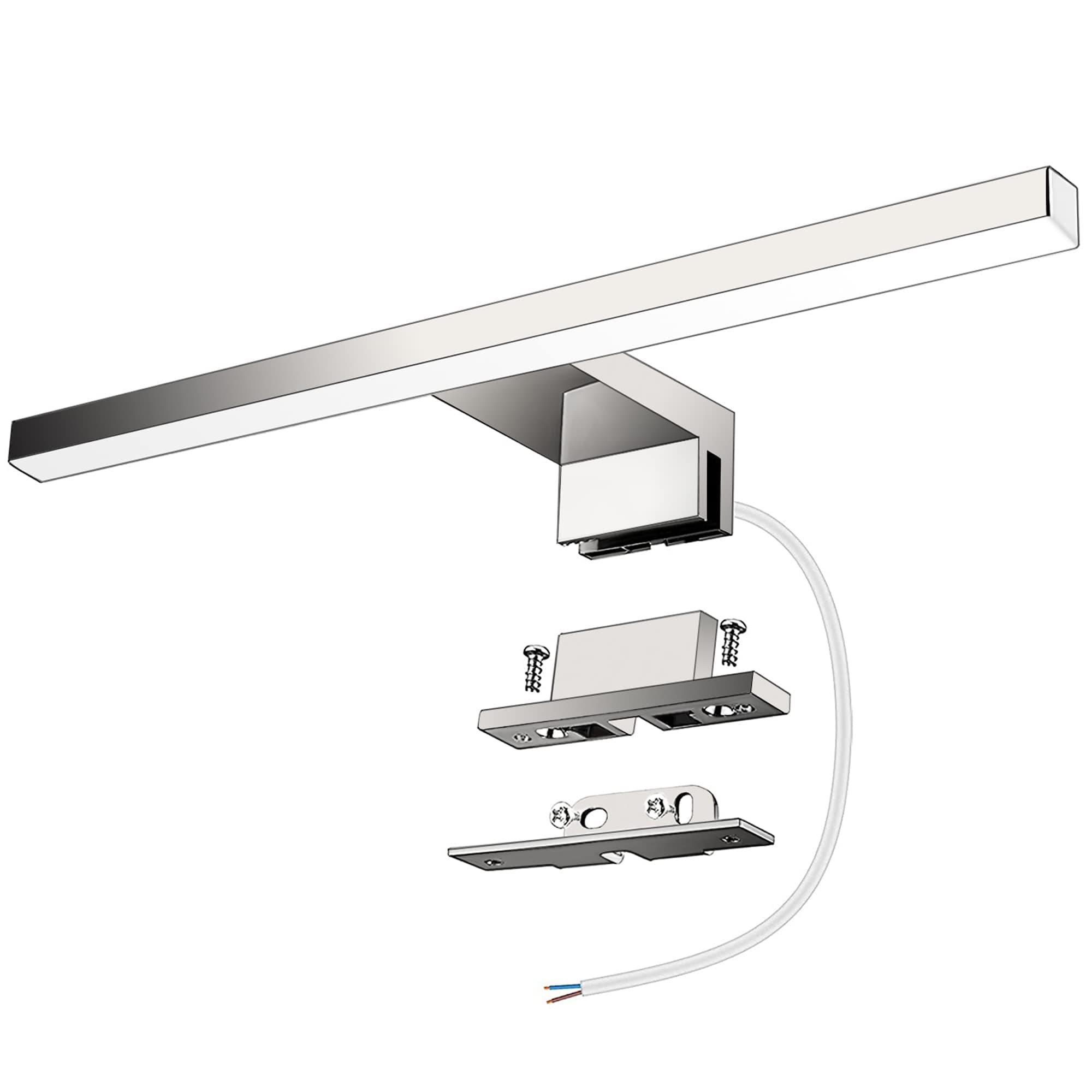 Azhien Lampada da Specchio a LED per Bagno 5W 30cm 400LM, Bianco Neutra 4000K Lampada Armadio Applique da Parete IP44 Lampada Specchio Bagno 230V 300x14x14mm