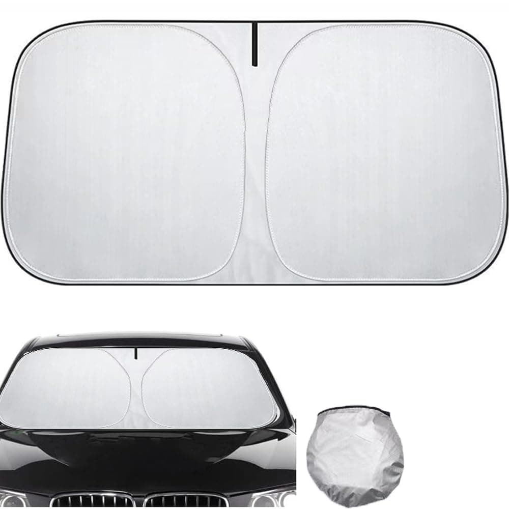 Parasole Auto per Parabrezza Anteriore Protezione UV Visiera Pieghevole Adatta per La Maggior Parte dei Veicoli, 142 * 80