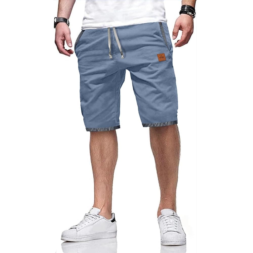 ZOXOZ Pantalones Cortos Hombre Algodon Verano Shorts con Bolsillos