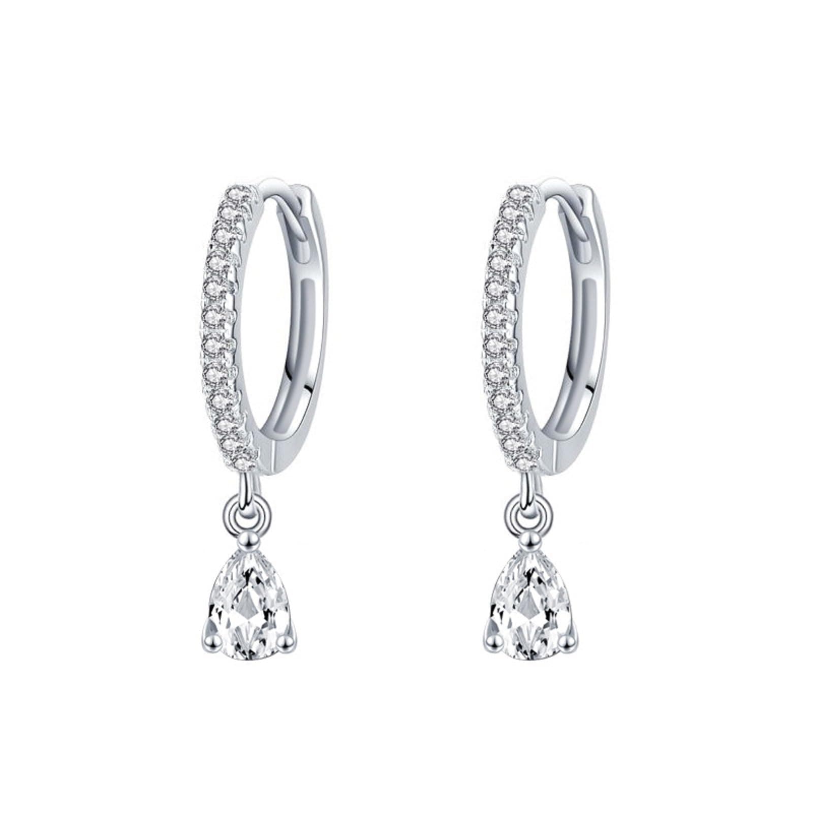 Orecchini Argento 925 Brillantini Punto Luce - 2 Paia Anallergici per Donna, Set 8mm 9mm per Ragazze
