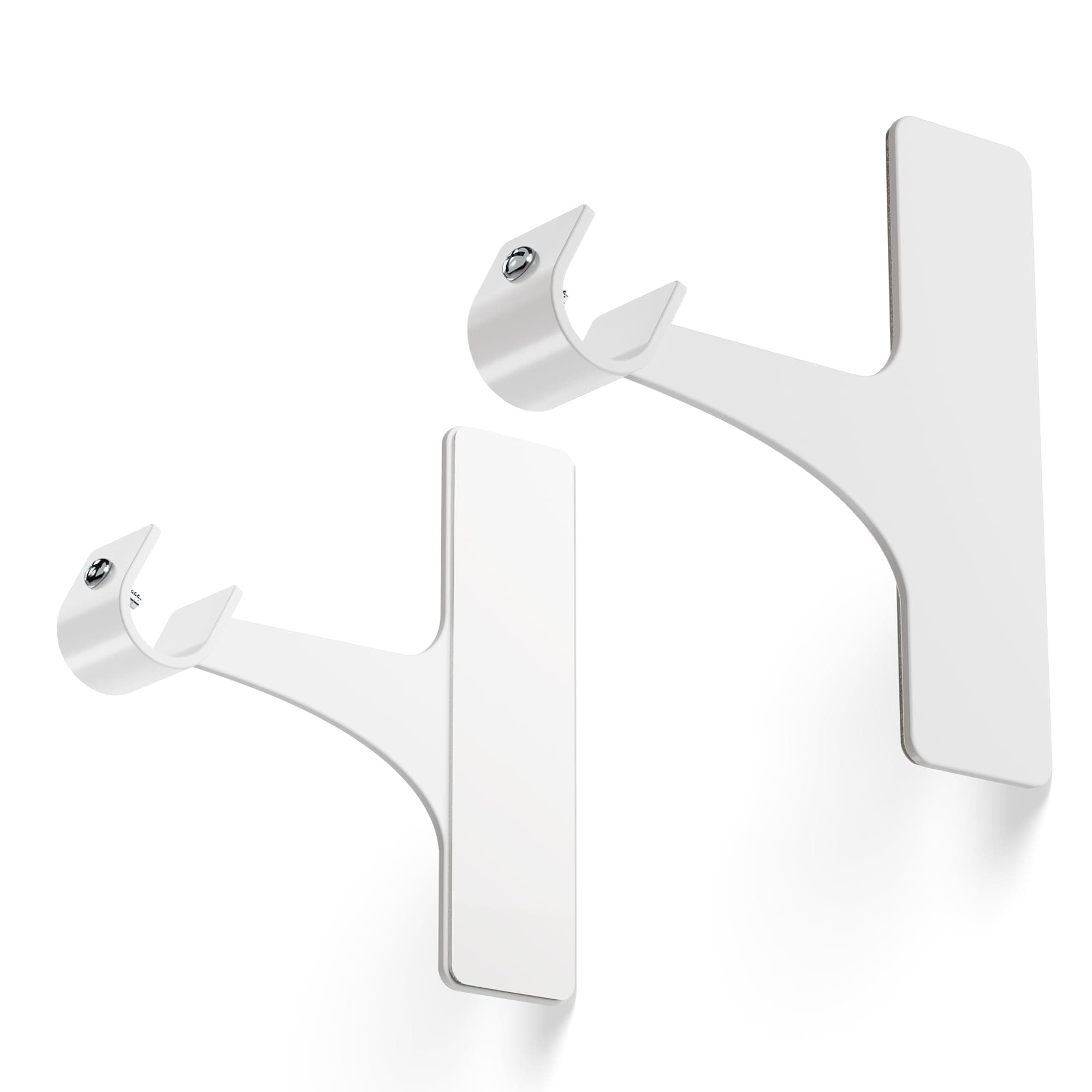 niffgaff Support Tringle Rideaux sans Perçage pour Coffre Volet Roulant - Fixation Autocollante, Convient aux Barres 19-28 mm, Lot de 2, Métal Résistant, Installation Facile