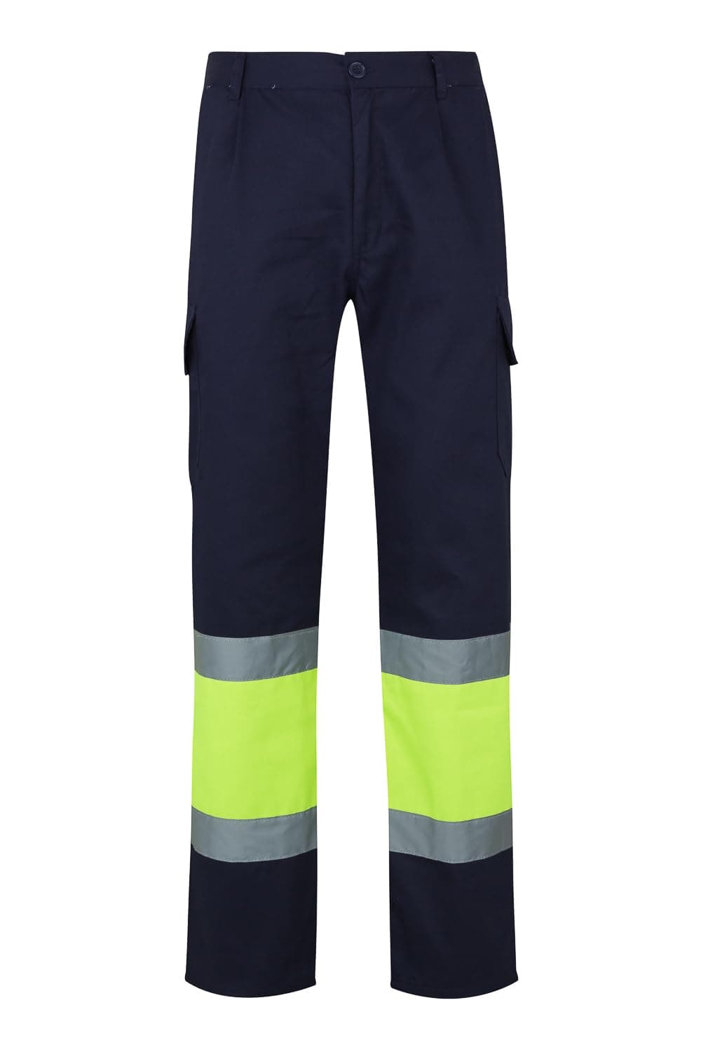 Velilla 157 - Pantalon Haute visibilite (taille XL) couleur bleu foncé et jaune fluor
